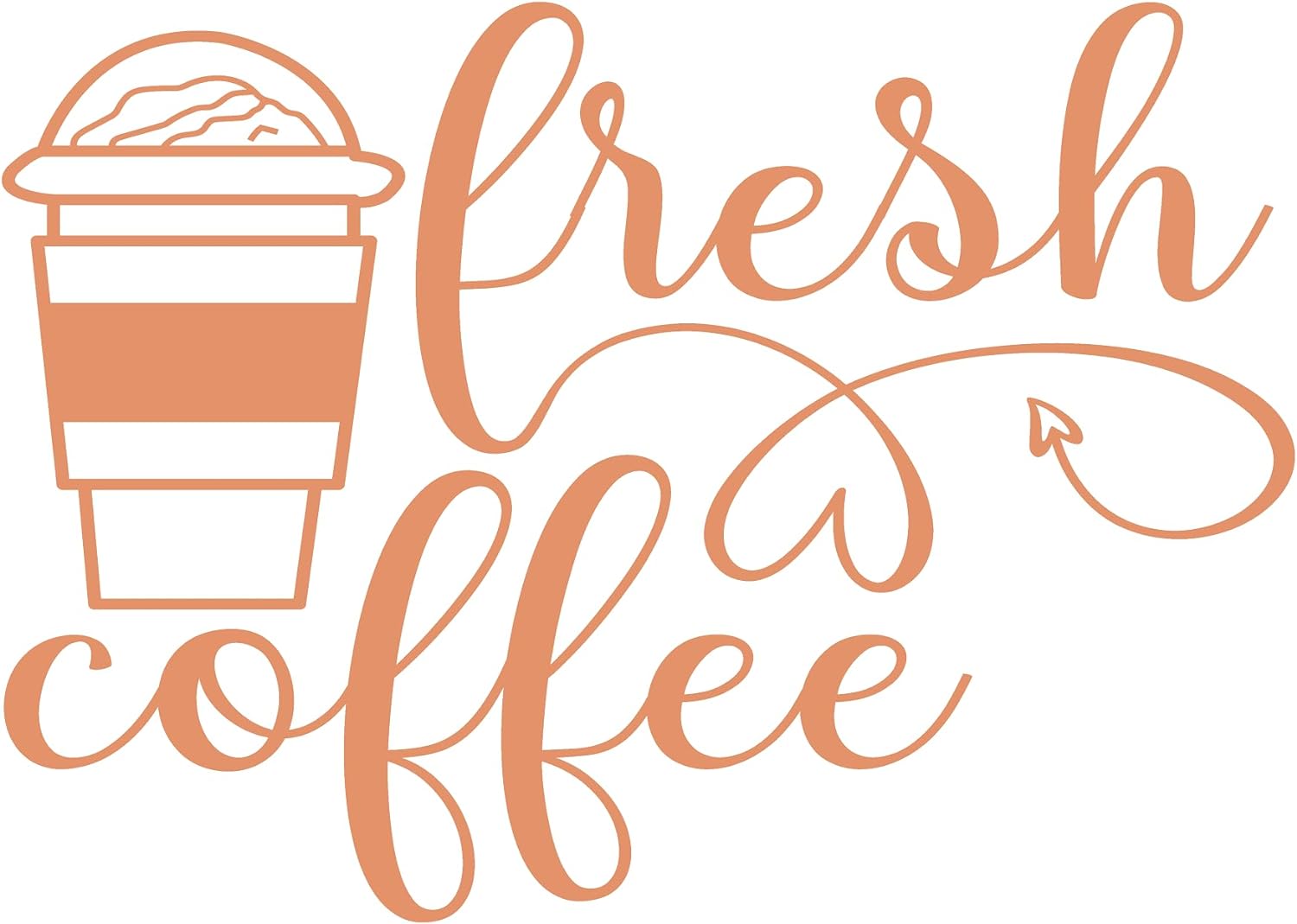 Inspirational Quote "Fresh Coffee," Motivational Sticker Vinyl Decal Motivation Stickers- 5" Vinyl Sticker Waterproof