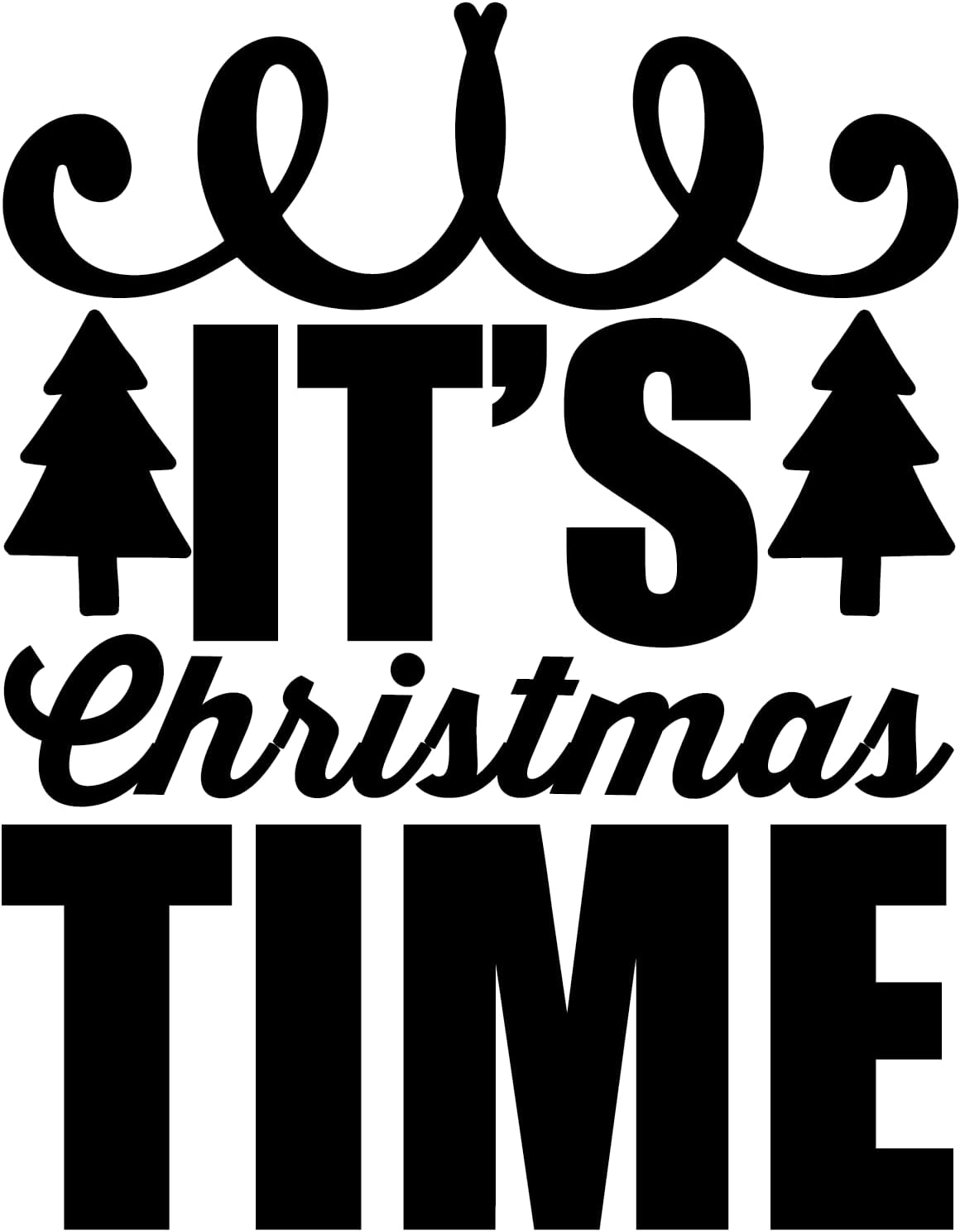 Inspirational Quote It's Christmas Time Motivational Sticker Vinyl Decal Motivation Stickers- 5" Vinyl Sticker Waterproof
