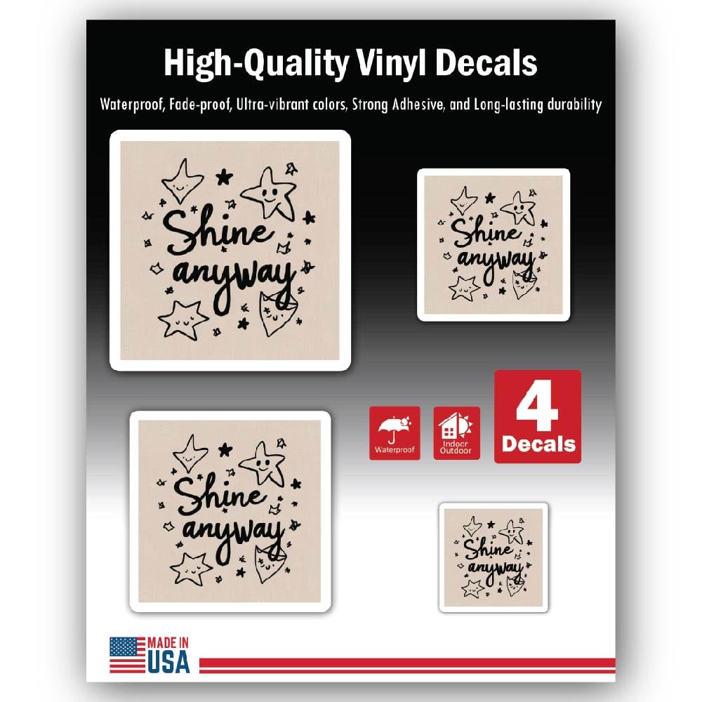 2 (Pieces) 3" and 5" Stickers n Decals Successful - Motivational Sticker Vinyl Decal Sticker, Waterp