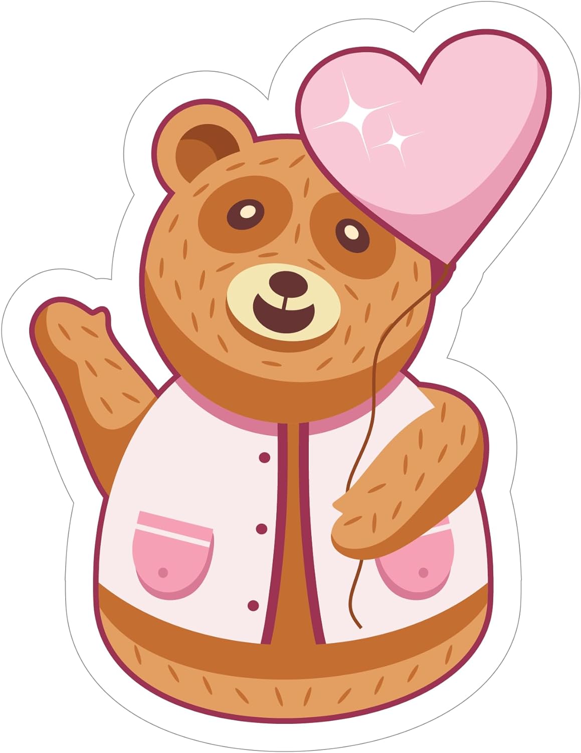 Inspirational Quote Bear Raising The Hand Motivational Sticker Vinyl Decal Motivation Stickers- 5" Vinyl Sticker Waterproof