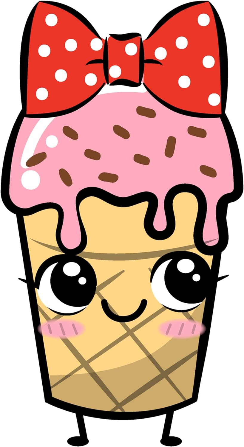 Inspirational Quote Cute Cartoon Ice-Cream. Motivational Sticker Vinyl Decal Motivation Stickers- 5" Vinyl Sticker Waterproof