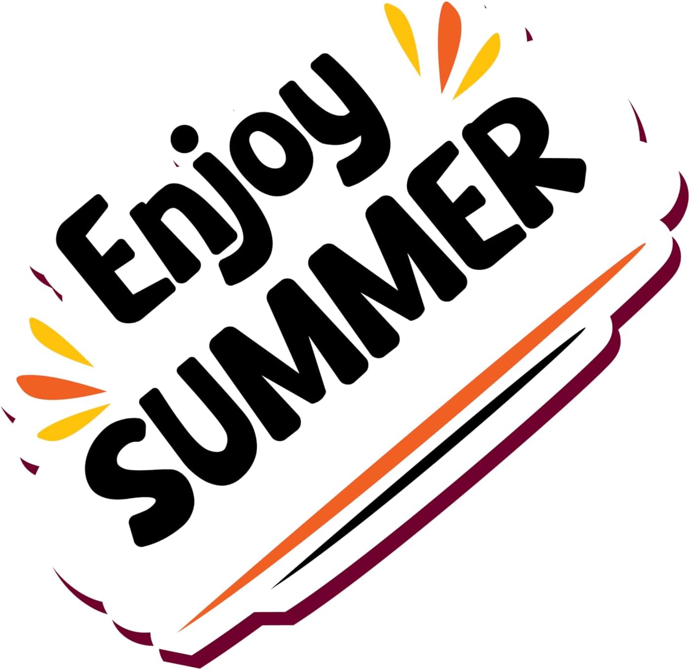 Inspirational Quote "Enjoy Summer" Motivational Sticker Vinyl Decal Motivation Stickers- 5" Vinyl Sticker Waterproof