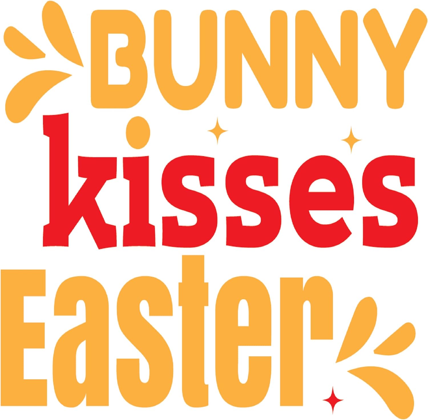 Inspirational Quote "Bunny Kisses Easter" Motivational Sticker Vinyl Decal Motivation Stickers- 5" Vinyl Sticker Waterproof