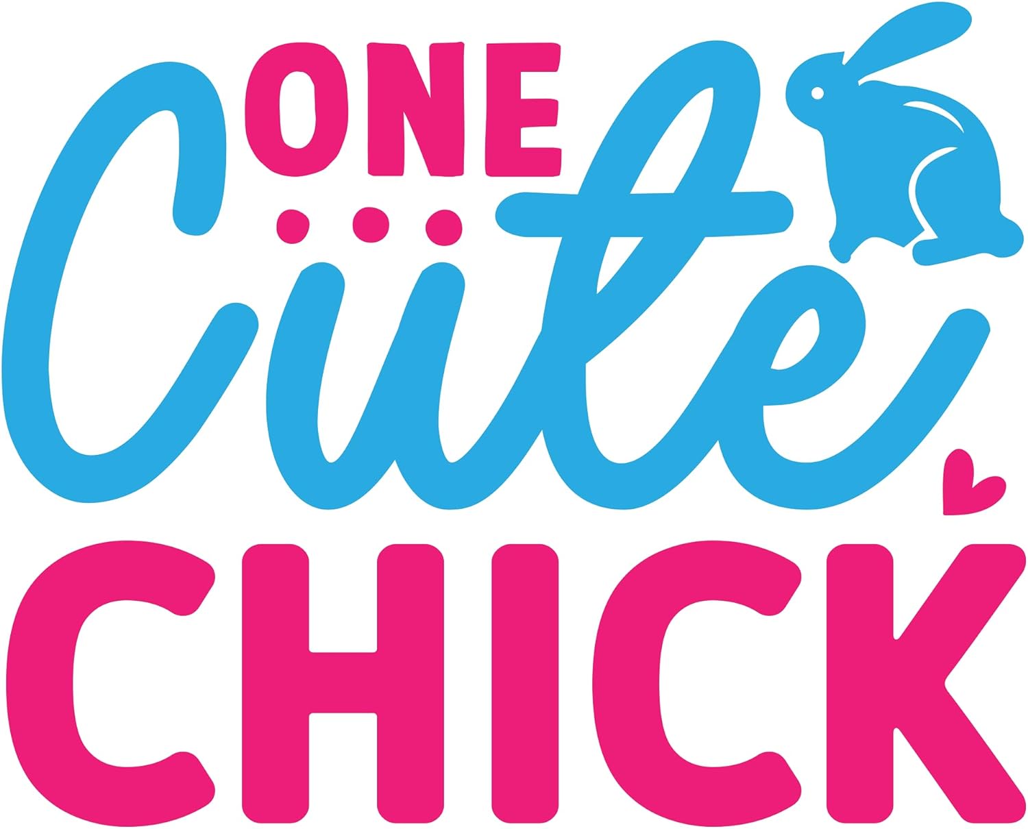 Inspirational Quote "One Cute Chick" Motivational Sticker Vinyl Decal Motivation Stickers- 5" Vinyl Sticker Waterproof