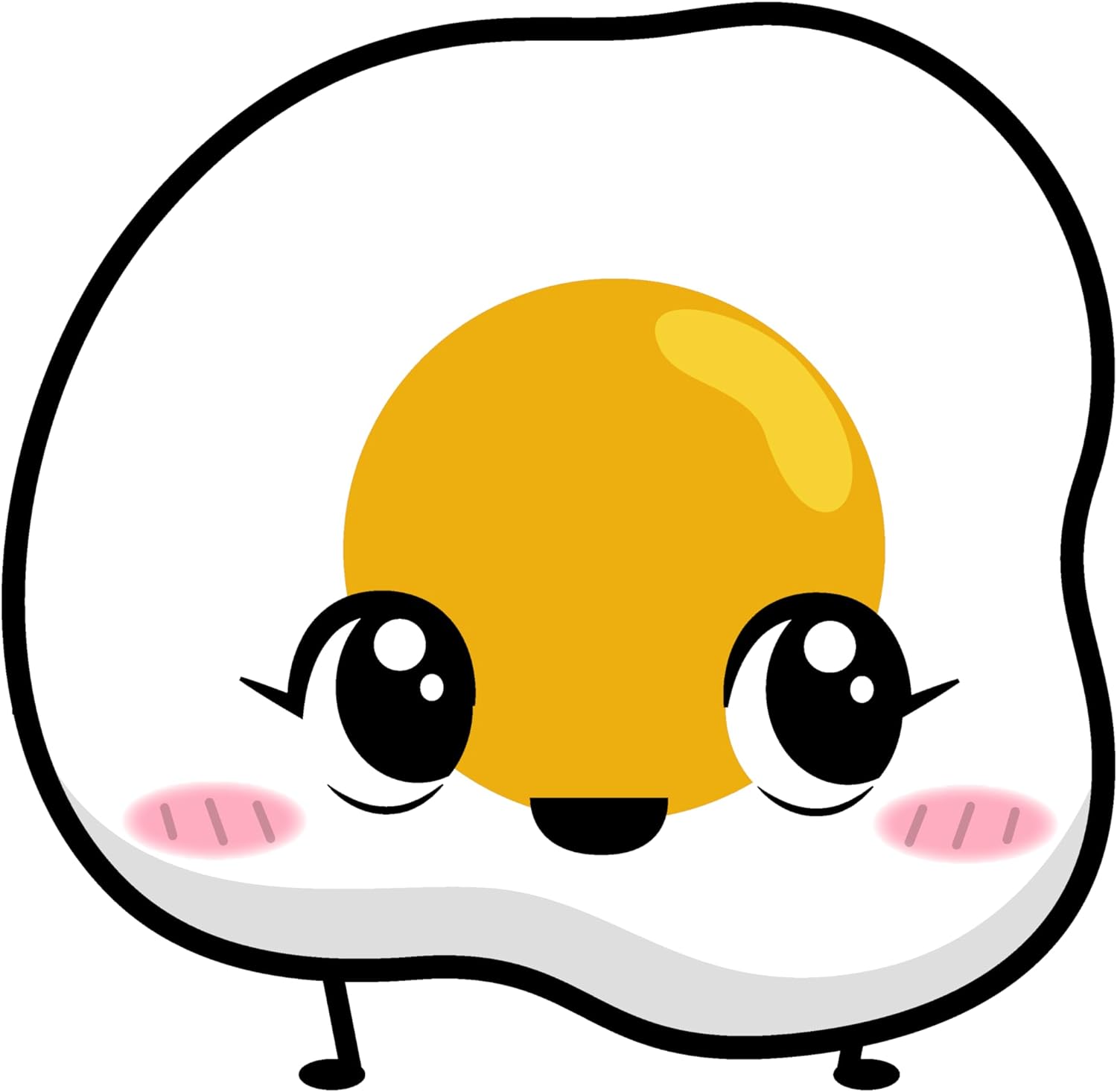 Inspirational Quote Cute fryed Egg Icon Motivational Sticker Vinyl Decal Motivation Stickers- 5" Vinyl Sticker Waterproof