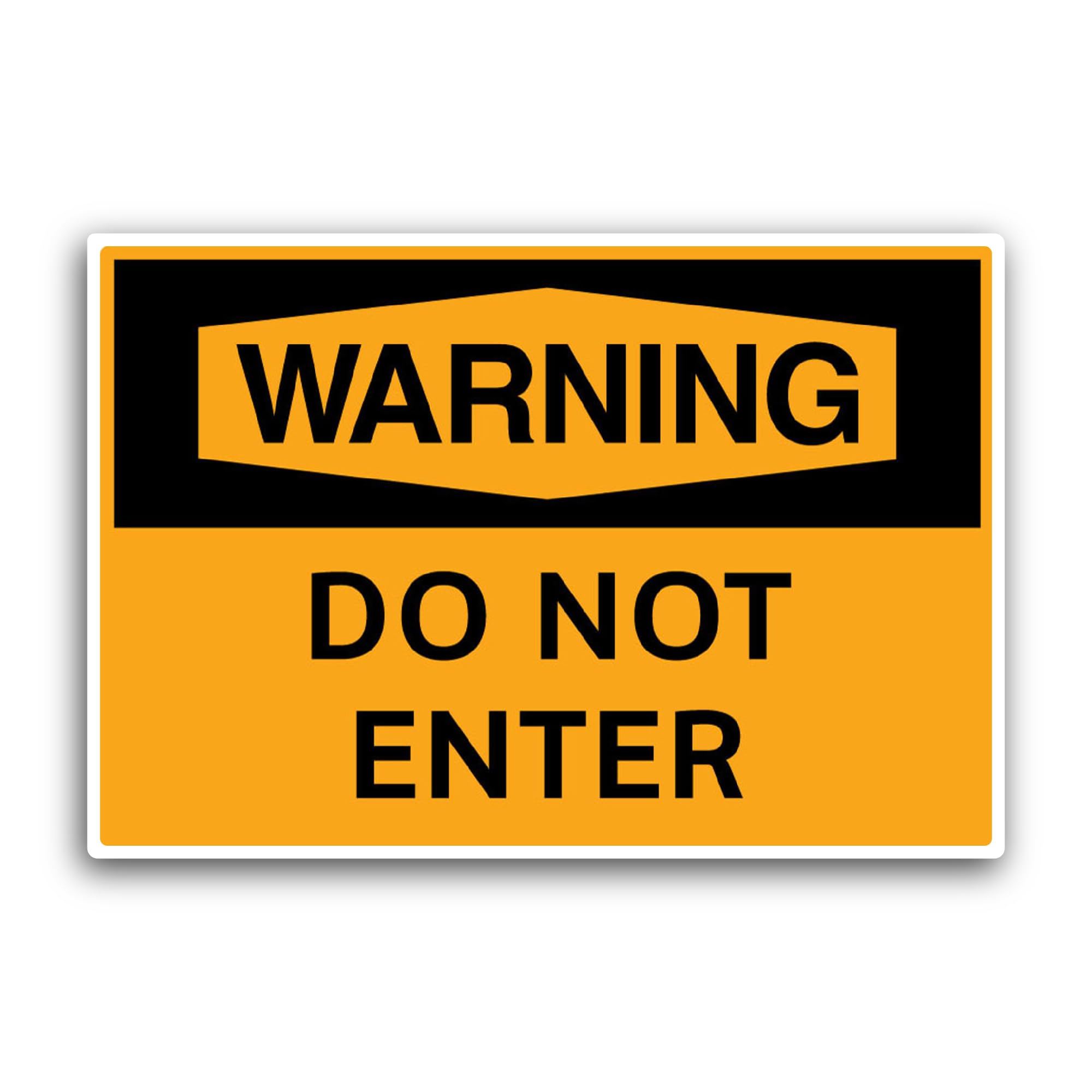 2 (Pieces) 3" and 5" Do Not Enter Sign Sticker, Waterproof Vinyl Decals for Many Purpose Like Cars,