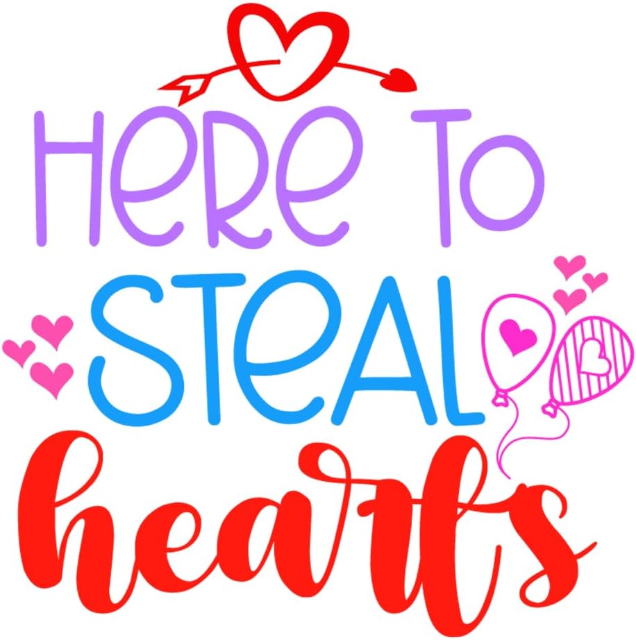 Inspirational Quote Here to Steal Hearts Motivational Sticker Vinyl Decal Motivation Stickers- 5" Vinyl Sticker Waterproof