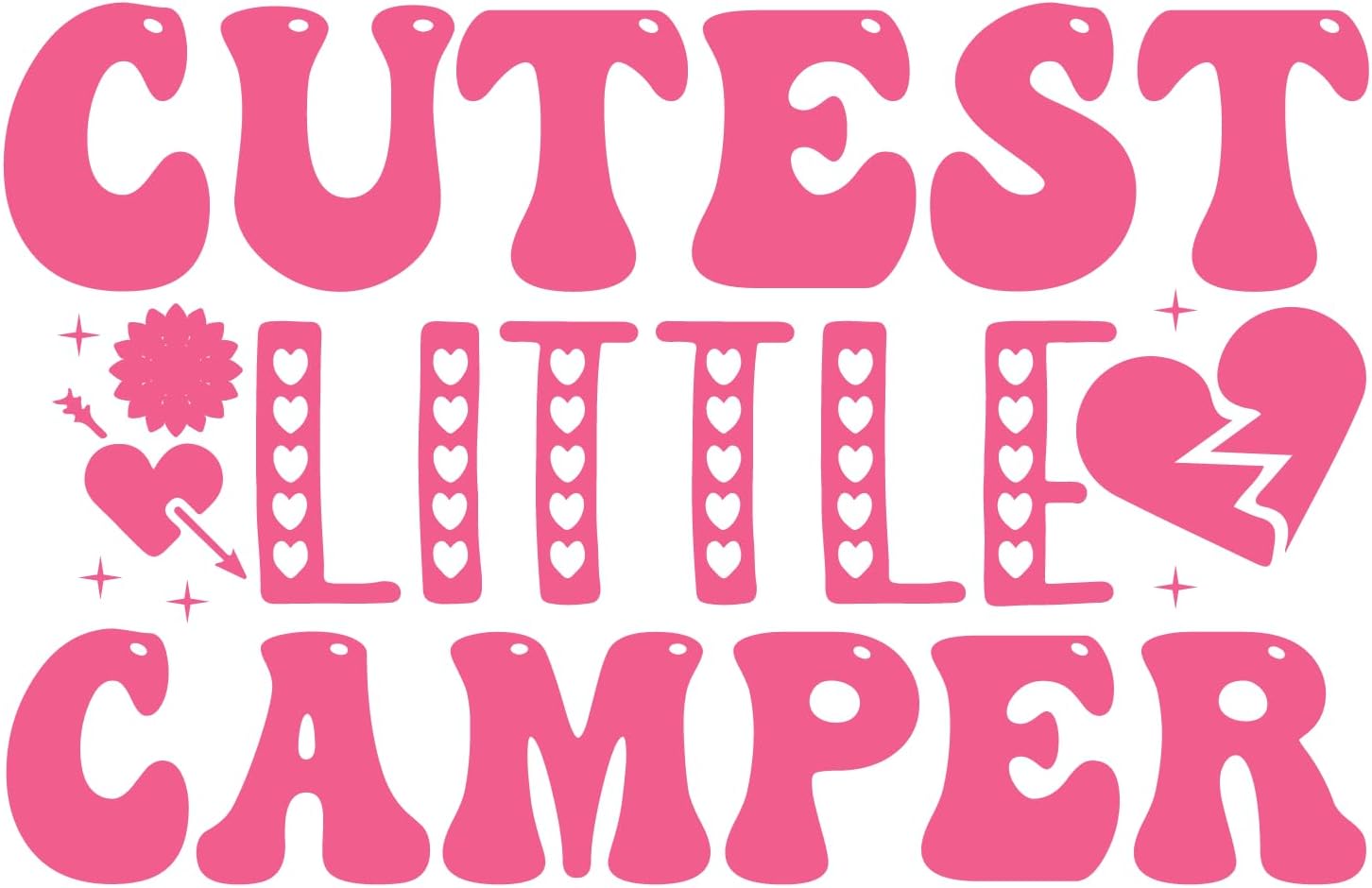 Inspirational Quote Cutest Little Camper Motivational Sticker Vinyl Decal Motivation Stickers- 5" Vinyl Sticker Waterproof