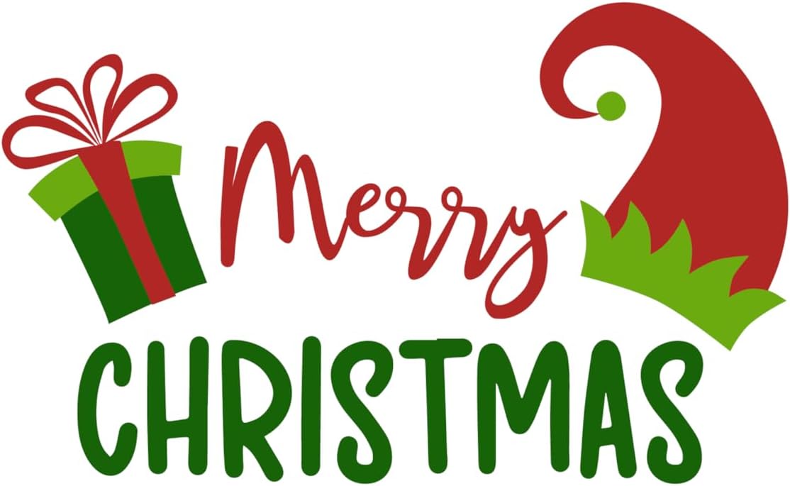 Inspirational Quote Merry Christmas Gift and Red Hat Motivational Sticker Vinyl Decal Motivation Stickers- 5" Vinyl Sticker Waterproof