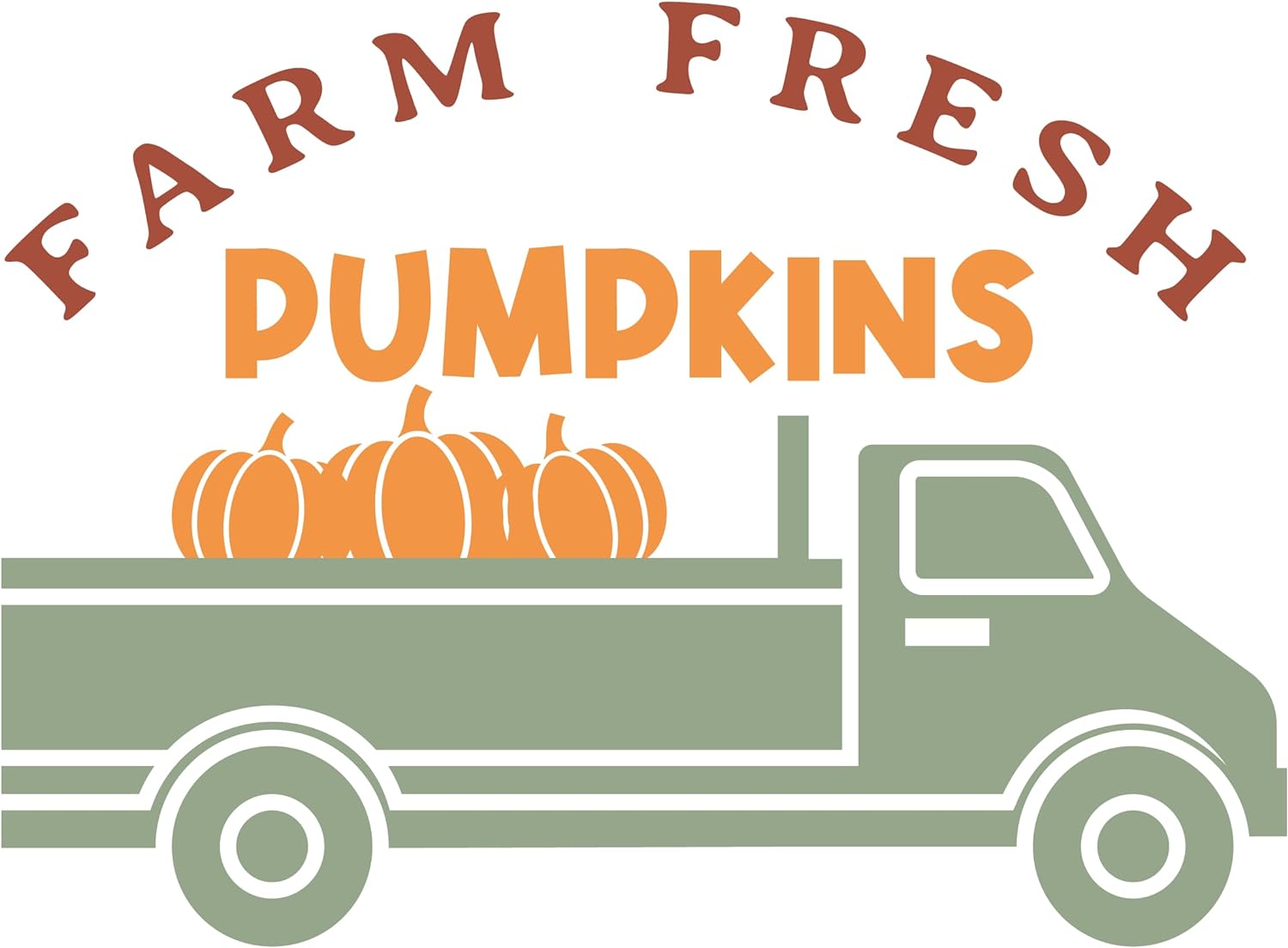 Inspirational Quote Farm Fresh Pumpkins Motivational Sticker Vinyl Decal Motivation Stickers- 5" Vinyl Sticker Waterproof