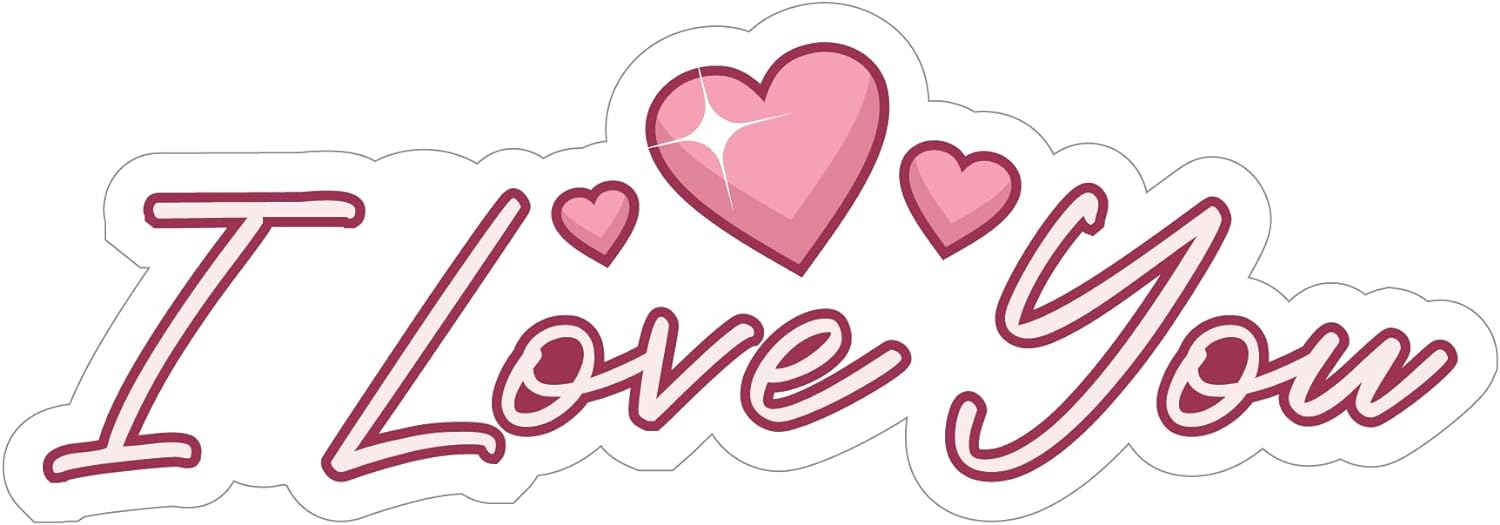 Inspirational Quote I Love You from Heart Motivational Sticker Vinyl Decal Motivation Stickers- 5" Vinyl Sticker Waterproof