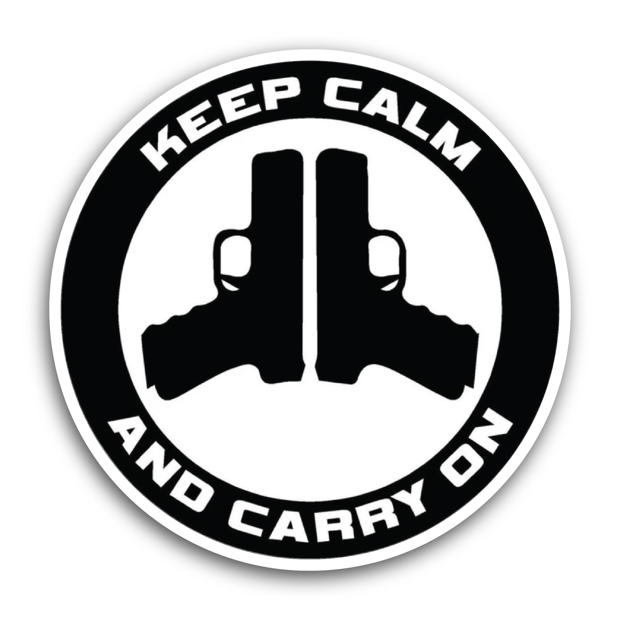 2 (Pieces) 3" and 5" Keep Calm Text Sticker, Waterproof Vinyl Decals for Many Purpose Like Cars, Tru