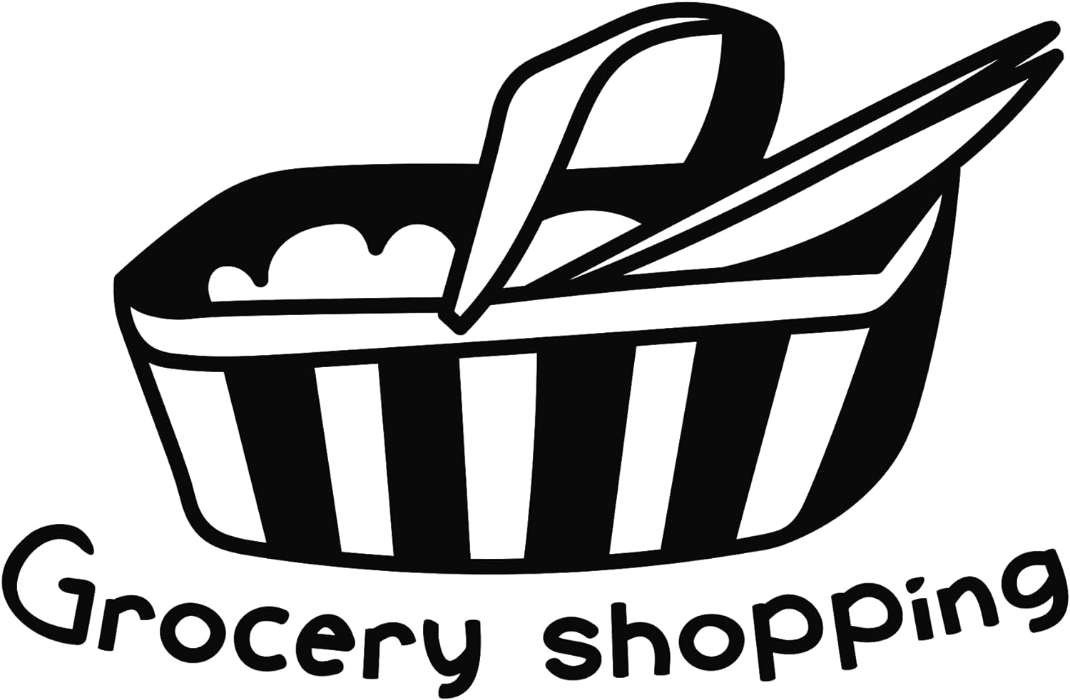 Inspirational Quote Grocery Shoping Black and White Motivational Sticker Vinyl Decal Motivation Stickers- 5" Vinyl Sticker Waterproof