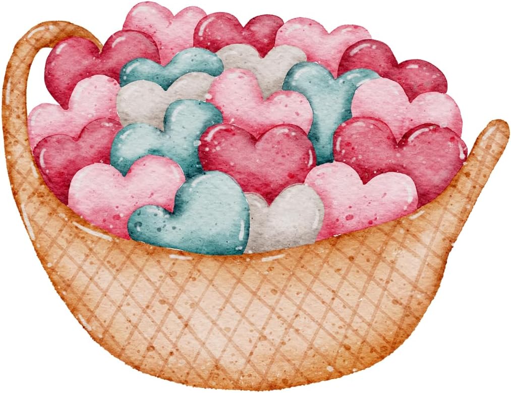 Inspirational Quote Multiple Hearts Basket Motivational Sticker Vinyl Decal Motivation Stickers- 5" Vinyl Sticker Waterproof