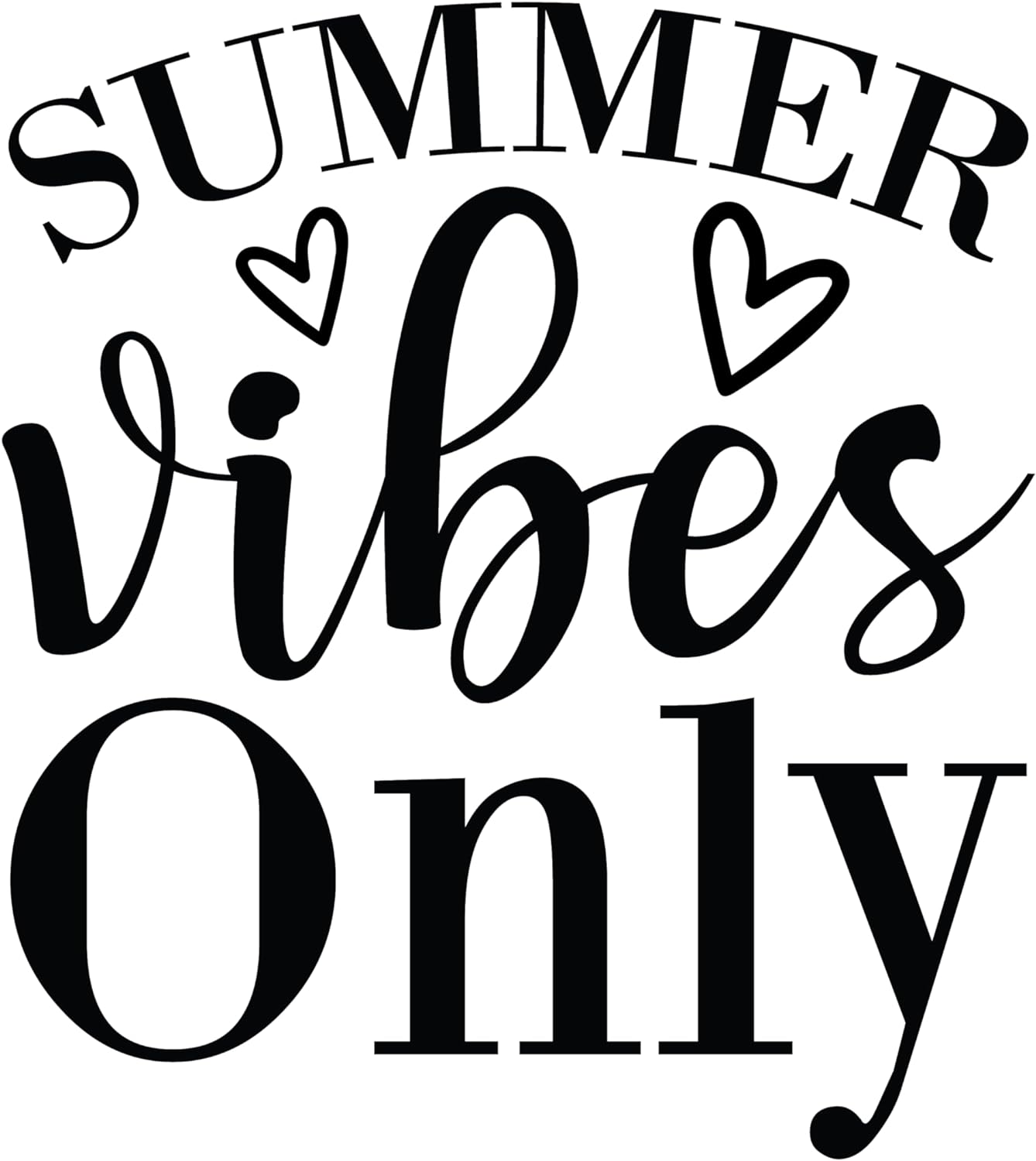 Inspirational Quote "Summer Vibes Only" Motivational Sticker Vinyl Decal Motivation Stickers- 5" Vinyl Sticker Waterproof