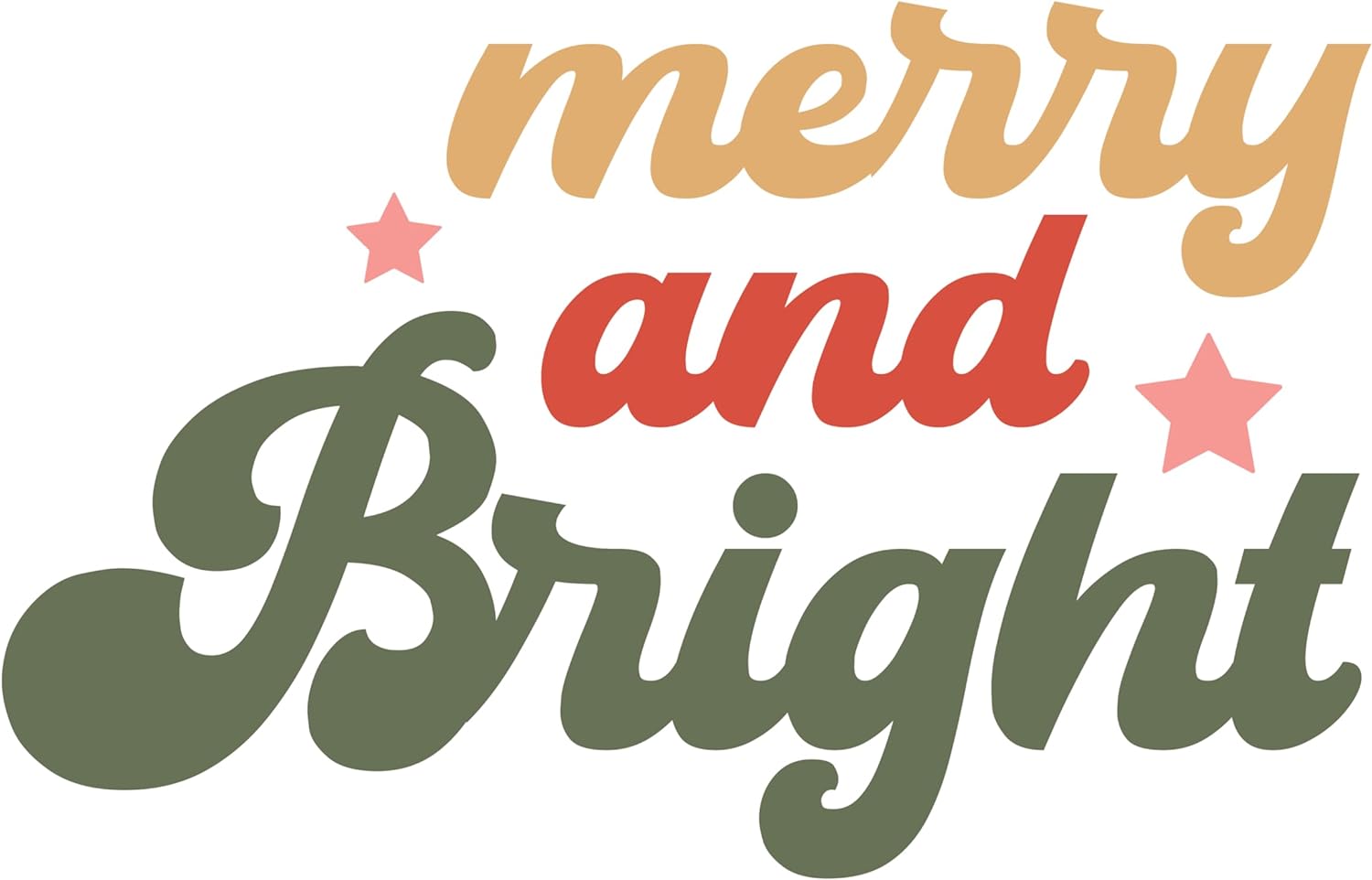 Inspirational Quote Merry & Bright Great Gift Motivational Sticker Vinyl Decal Motivation Stickers- 5" Vinyl Sticker Waterproof