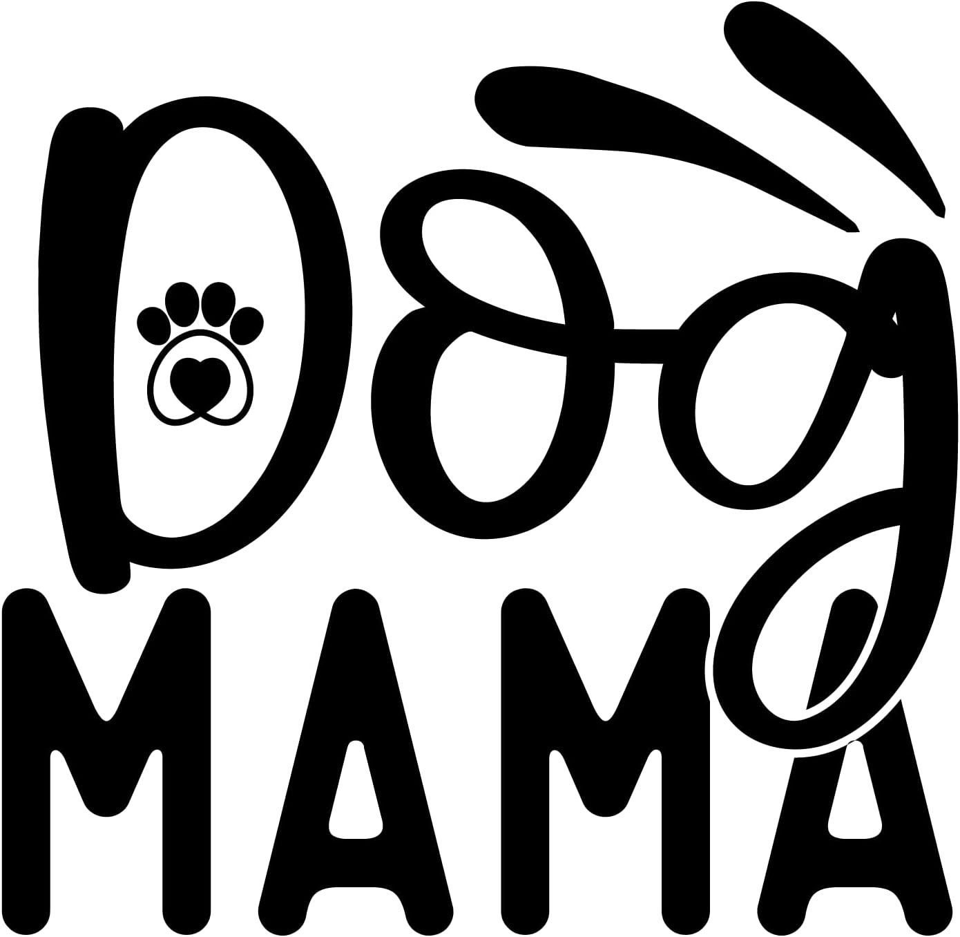 Inspirational Quote "Dog Mama Great Sticker" Motivational Sticker Vinyl Decal Motivation Stickers- 5" Vinyl Sticker Waterproof