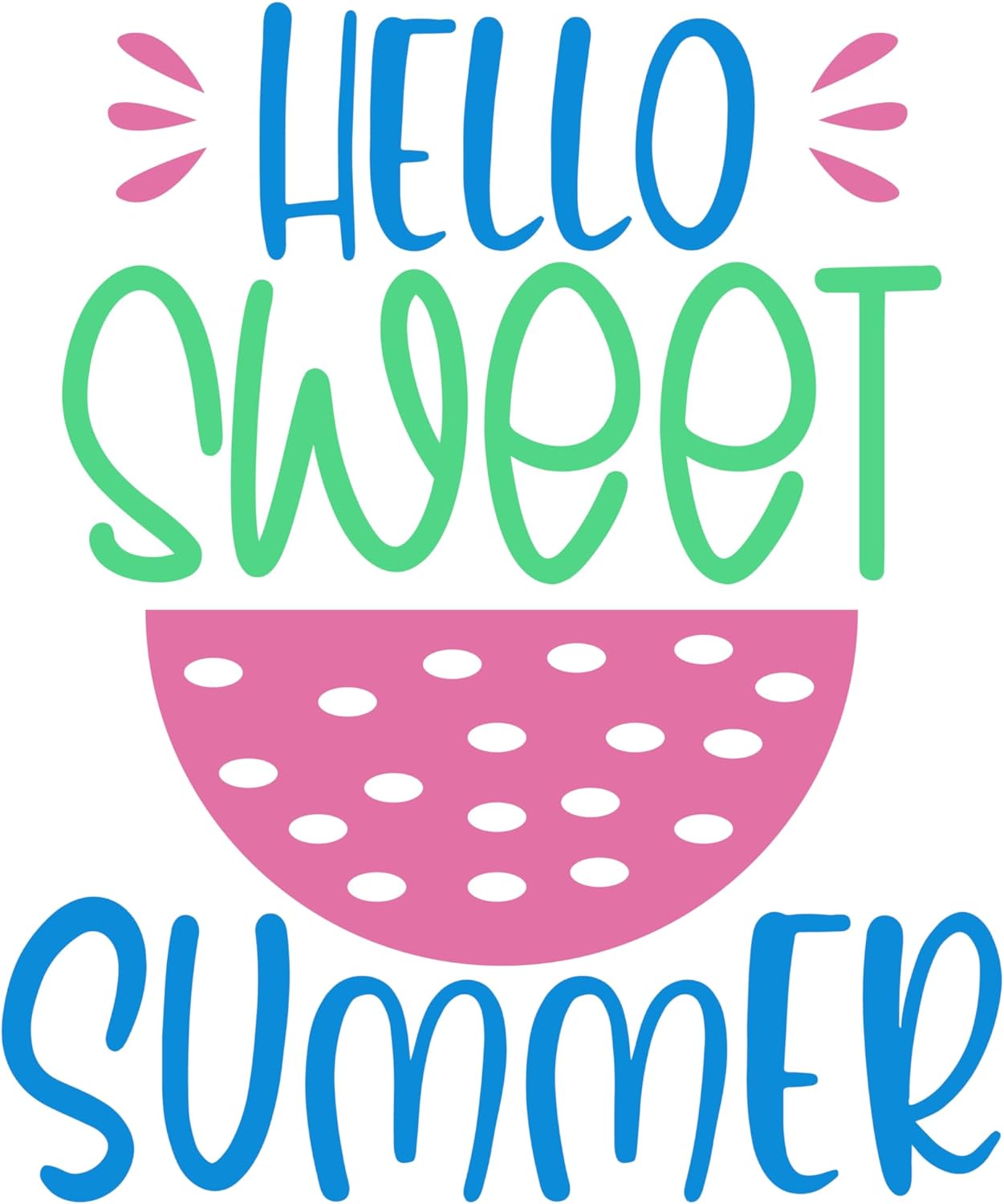 Inspirational Quote "Hello Sweet Summer" Motivational Sticker Vinyl Decal Motivation Stickers- 5" Vinyl Sticker Waterproof