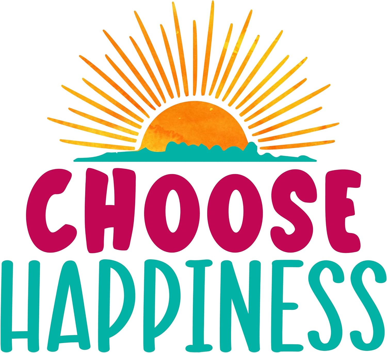 Inspirational Quote "Choose Happiness" Motivational Sticker Vinyl Decal Motivation Stickers- 5" Vinyl Sticker Waterproof