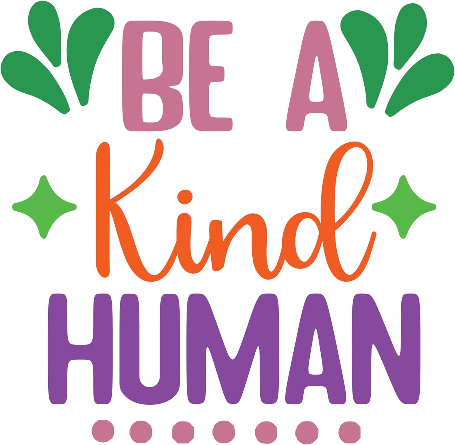 Inspirational Quote "Be A Kind Humman" Motivational Sticker Vinyl Decal Motivation Stickers- 5" Vinyl Sticker Waterproof