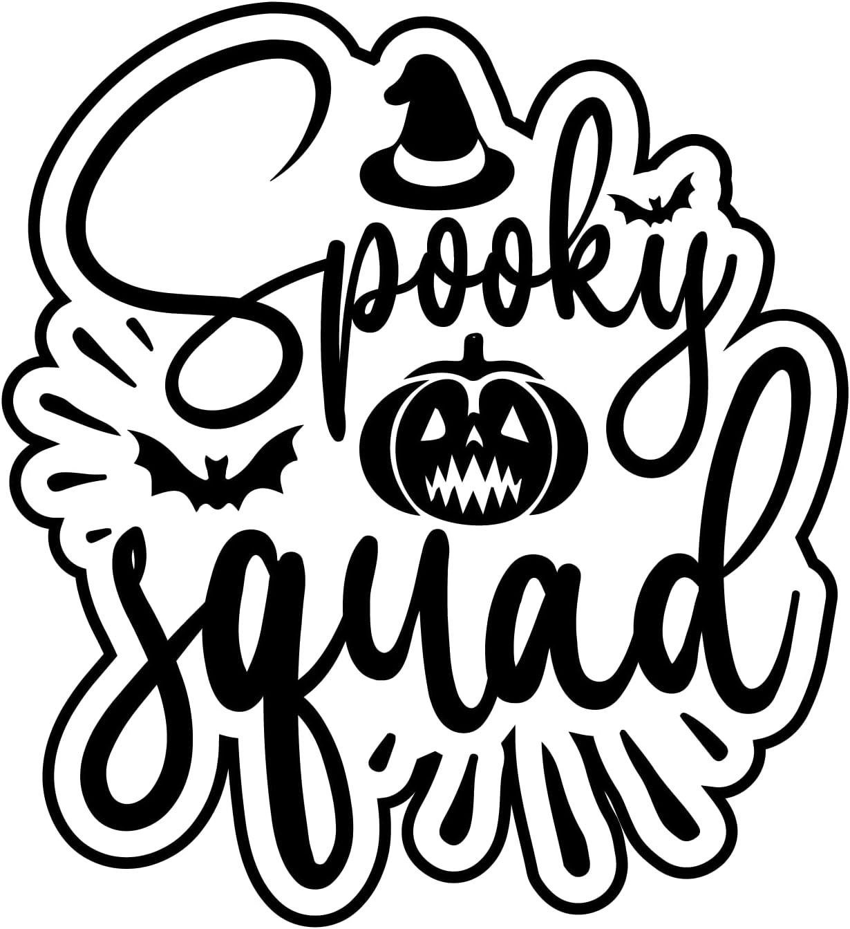 Inspirational Quote Spooky Squad Motivational Sticker Vinyl Decal Motivation Stickers- 5" Vinyl Sticker Waterproof
