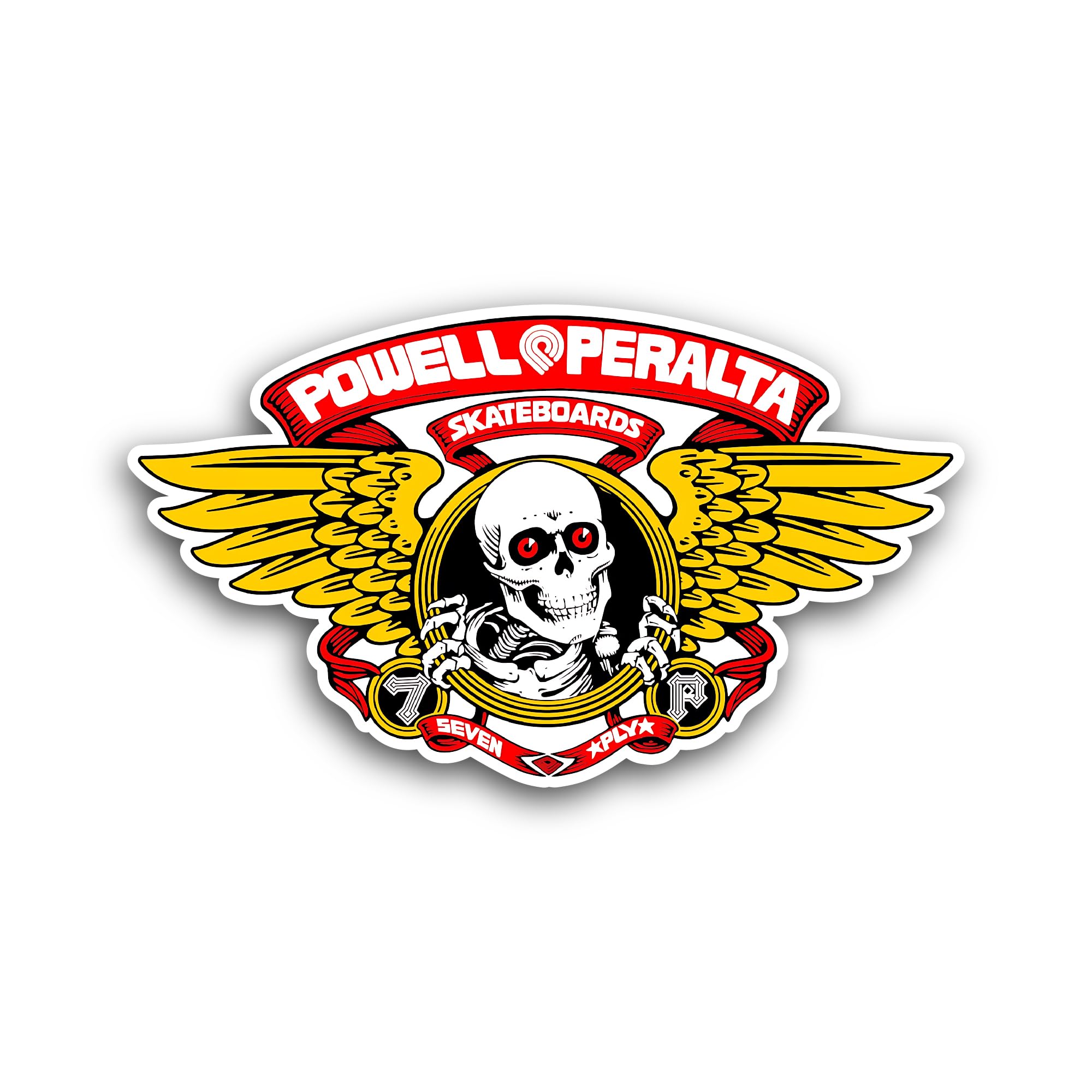2 (Pieces) 3" and 5" Yellow Open Face Helmet Sticker, Waterproof Vinyl Decals for Many Purpose Like