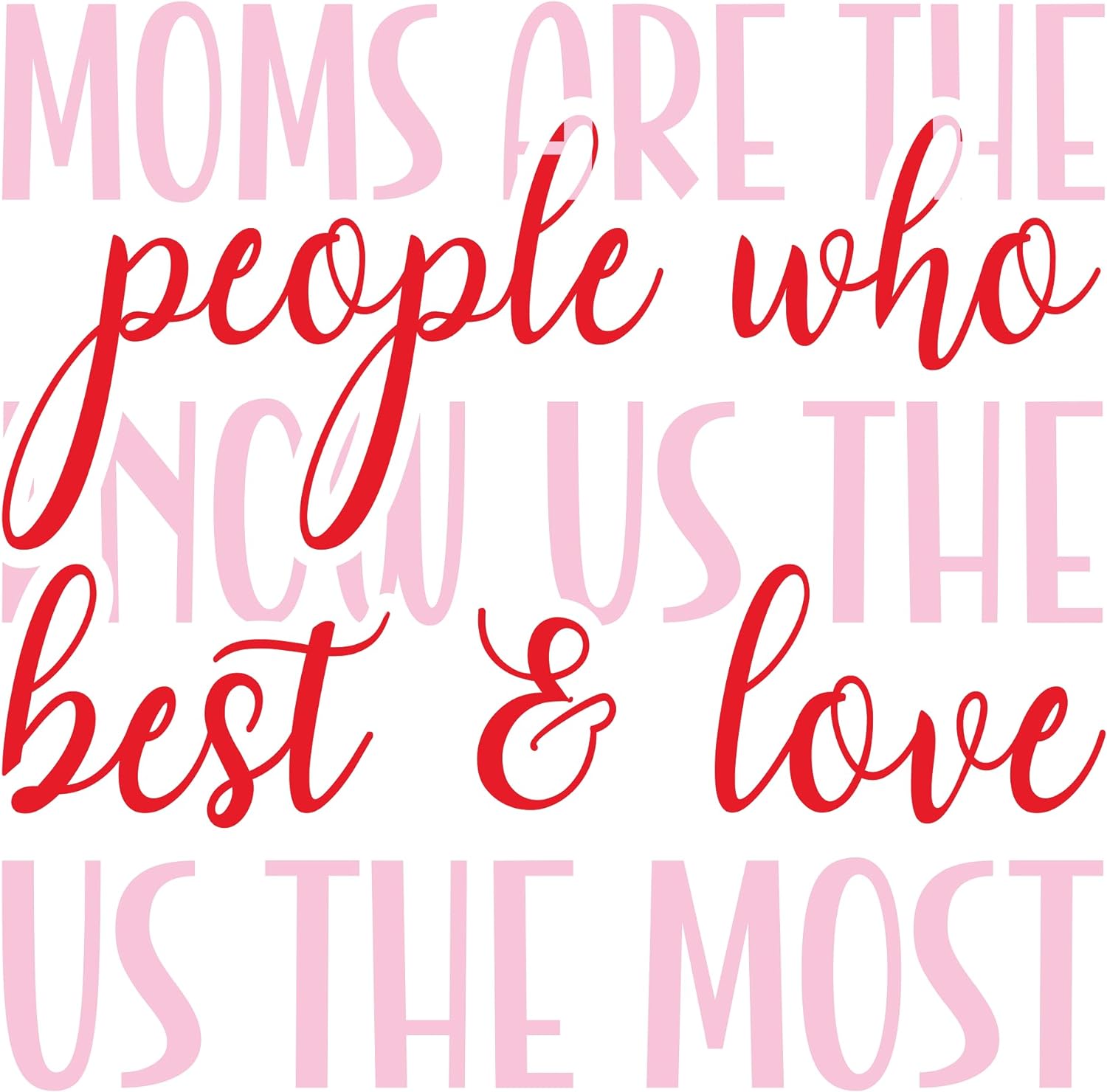 Inspirational Quote "Mom's are The People Who Now Us The Best & Love Us The Most" Motivational Sticker Vinyl Decal Motivation Stickers- 5" Vinyl Sticker Waterproof