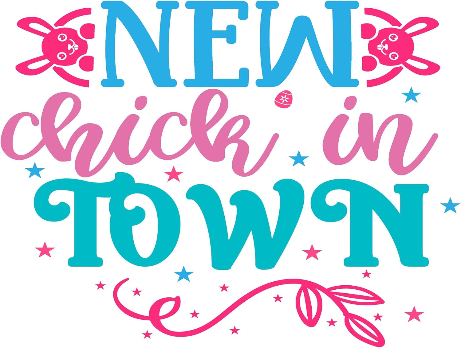 Inspirational Quote "New Chick in Town" Motivational Sticker Vinyl Decal Motivation Stickers- 5" Vinyl Sticker Waterproof