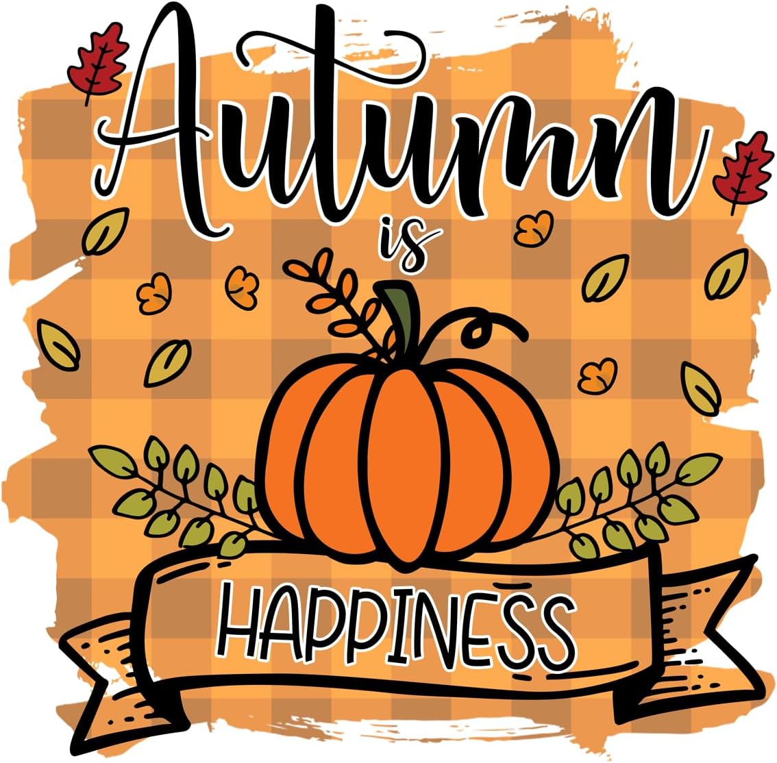 Inspirational Quote Autumn Is Happines Motivational Sticker Vinyl Decal Motivation Stickers- 5" Vinyl Sticker Waterproof