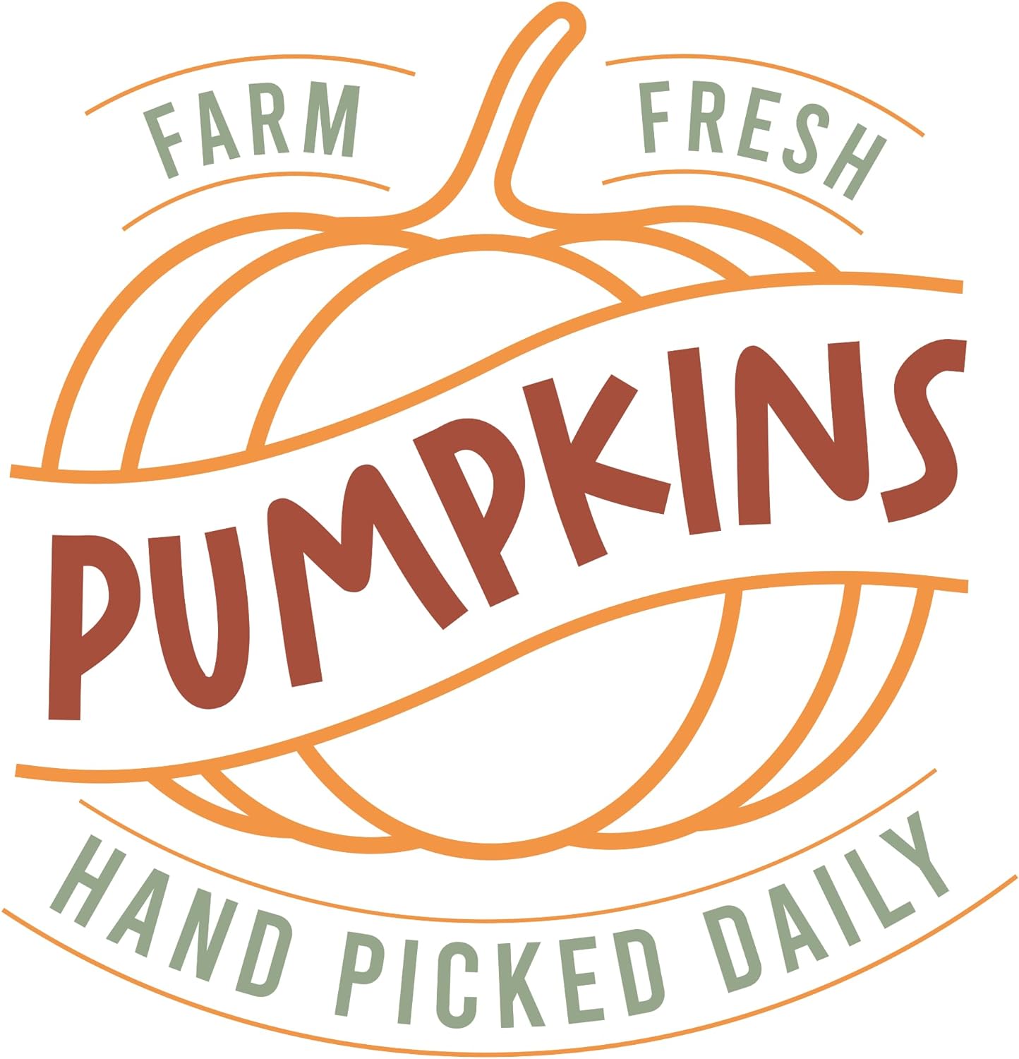 Inspirational Quote Farm Fresh Pumpkins Hand Picked Daily Motivational Sticker Vinyl Decal Motivation Stickers- 5" Vinyl Sticker Waterproof