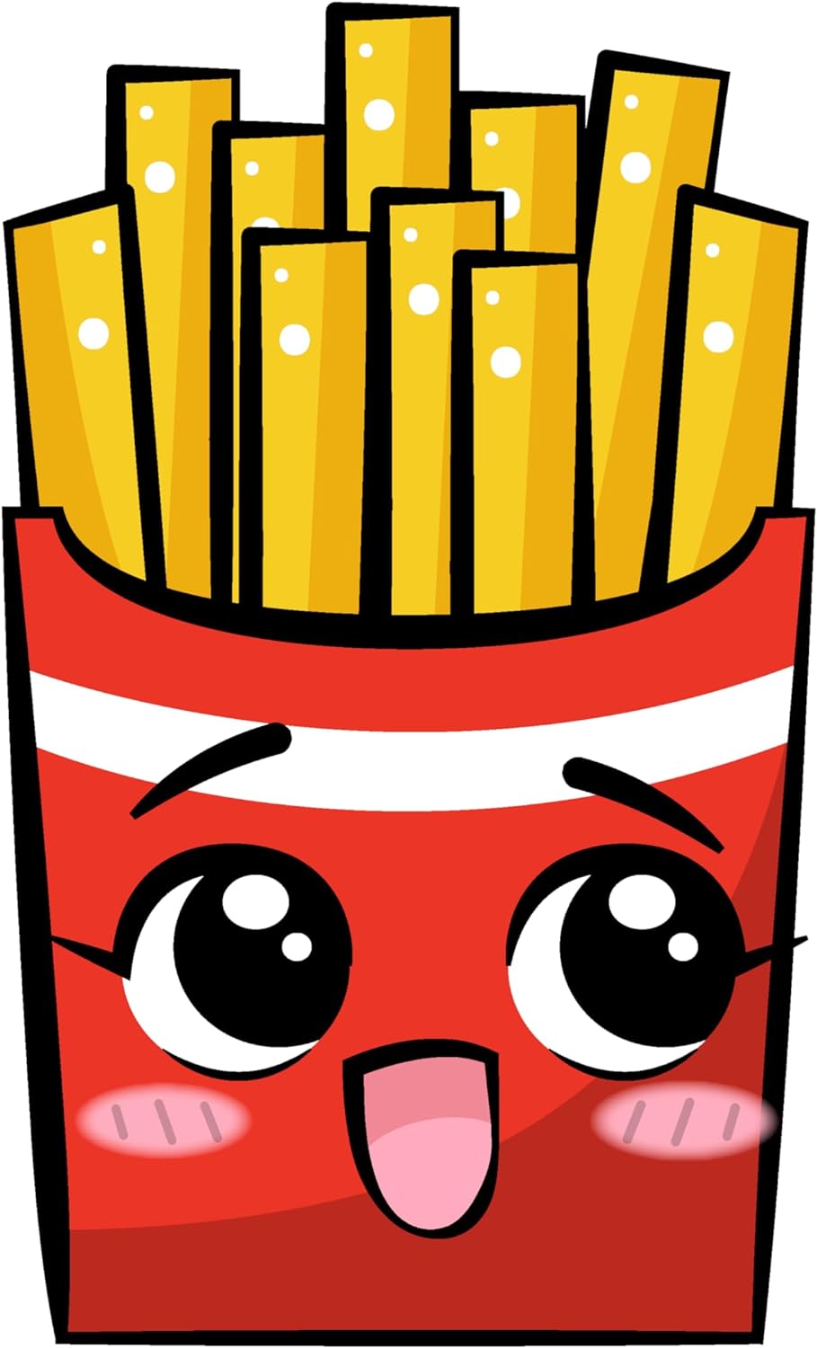 Inspirational Quote Cute Kawaii French Fries Motivational Sticker Vinyl Decal Motivation Stickers- 5" Vinyl Sticker Waterproof