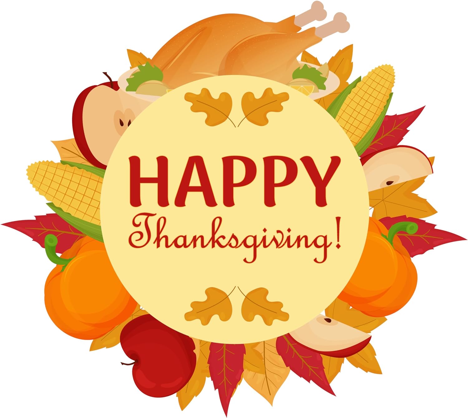 Inspirational Quote Happy Thanksgiving! Motivational Sticker Vinyl Decal Motivation Stickers- 5" Vinyl Sticker Waterproof