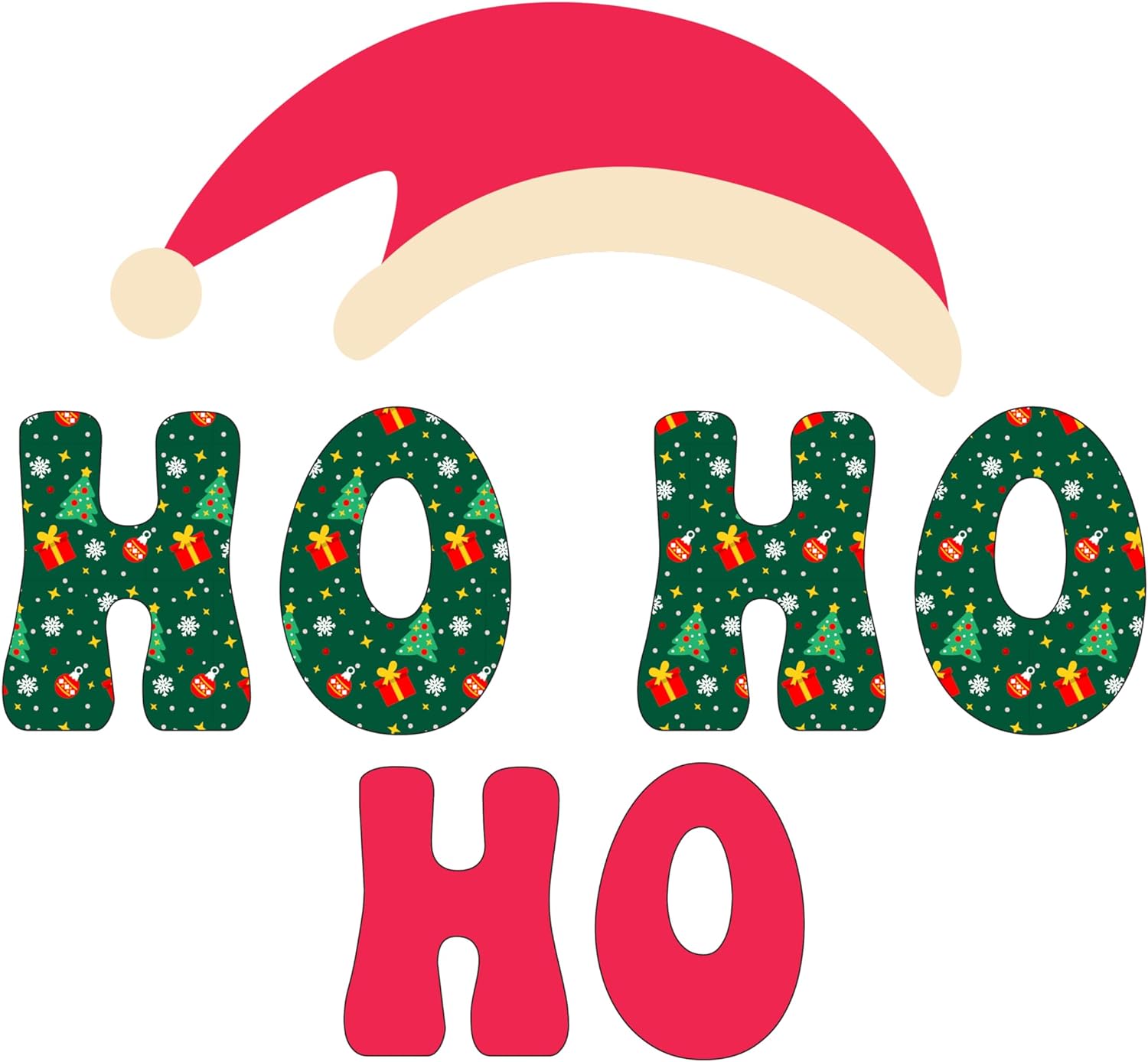 Inspirational Quote Ho Ho Ho Beautiful Design Motivational Sticker Vinyl Decal Motivation Stickers- 5" Vinyl Sticker Waterproof