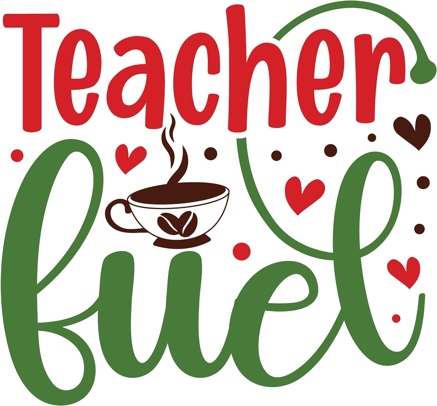 Inspirational Quote "Teacher Fuel - Cool Icon" Motivational Sticker Vinyl Decal Motivation Stickers- 5" Vinyl Sticker Waterproof