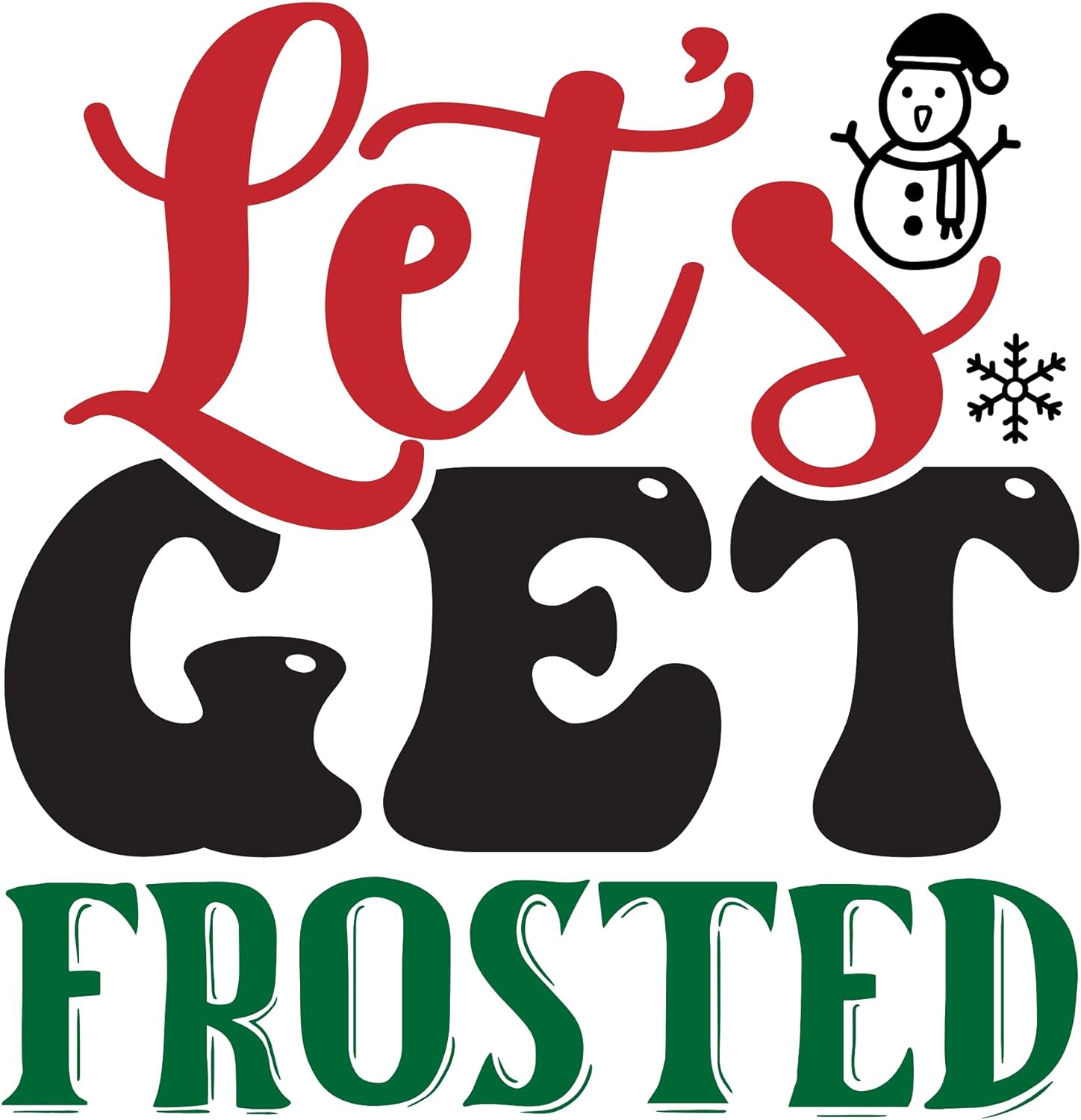 Inspirational Quote Let's Get Frosted Motivational Sticker Vinyl Decal Motivation Stickers- 5" Vinyl Sticker Waterproof