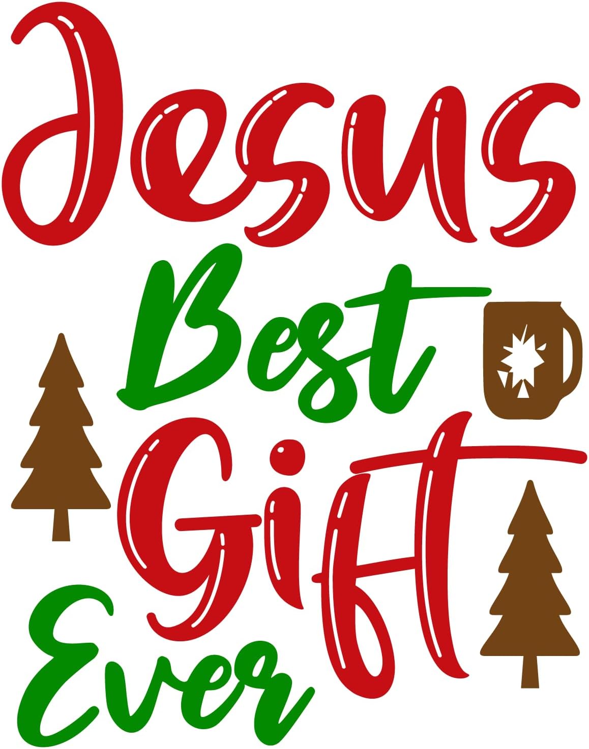 Inspirational Quote "Jesus Best Gift Ever Great Sticker" Motivational Sticker Vinyl Decal Motivation Stickers- 5" Vinyl Sticker Waterproof