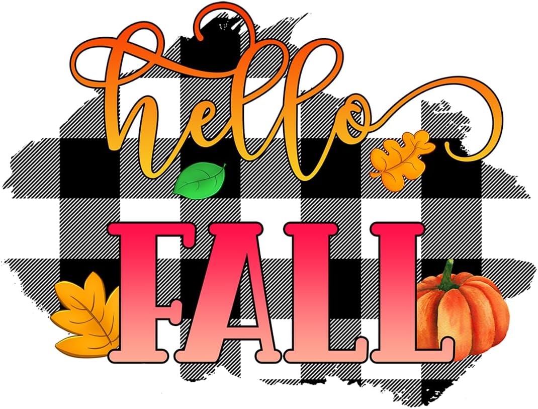 Inspirational Quote Hello Fall Motivational Sticker Vinyl Decal Motivation Stickers- 5" Vinyl Sticker Waterproof