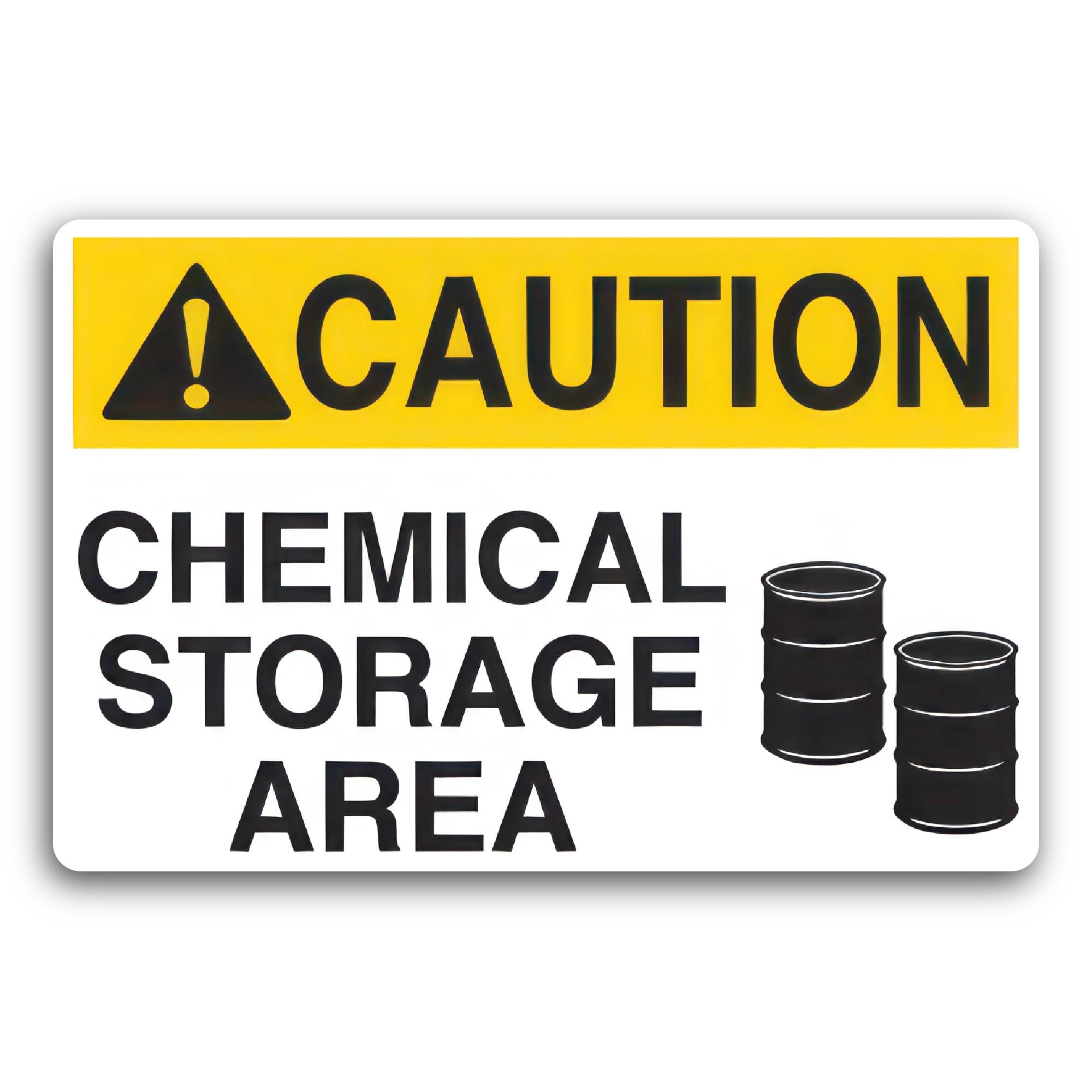 2 (Pieces) 3" and 5" Chemical Storage Area Sticker, Waterproof Vinyl Decals for Many Purpose Like Ca