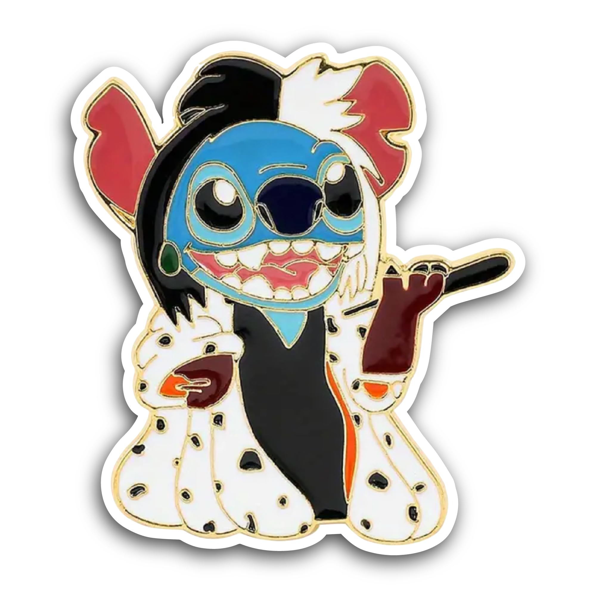 2 (Pieces) 3" and 5" Cartoon Character with Blue Face Sticker, Waterproof Vinyl Decals for Many Purp