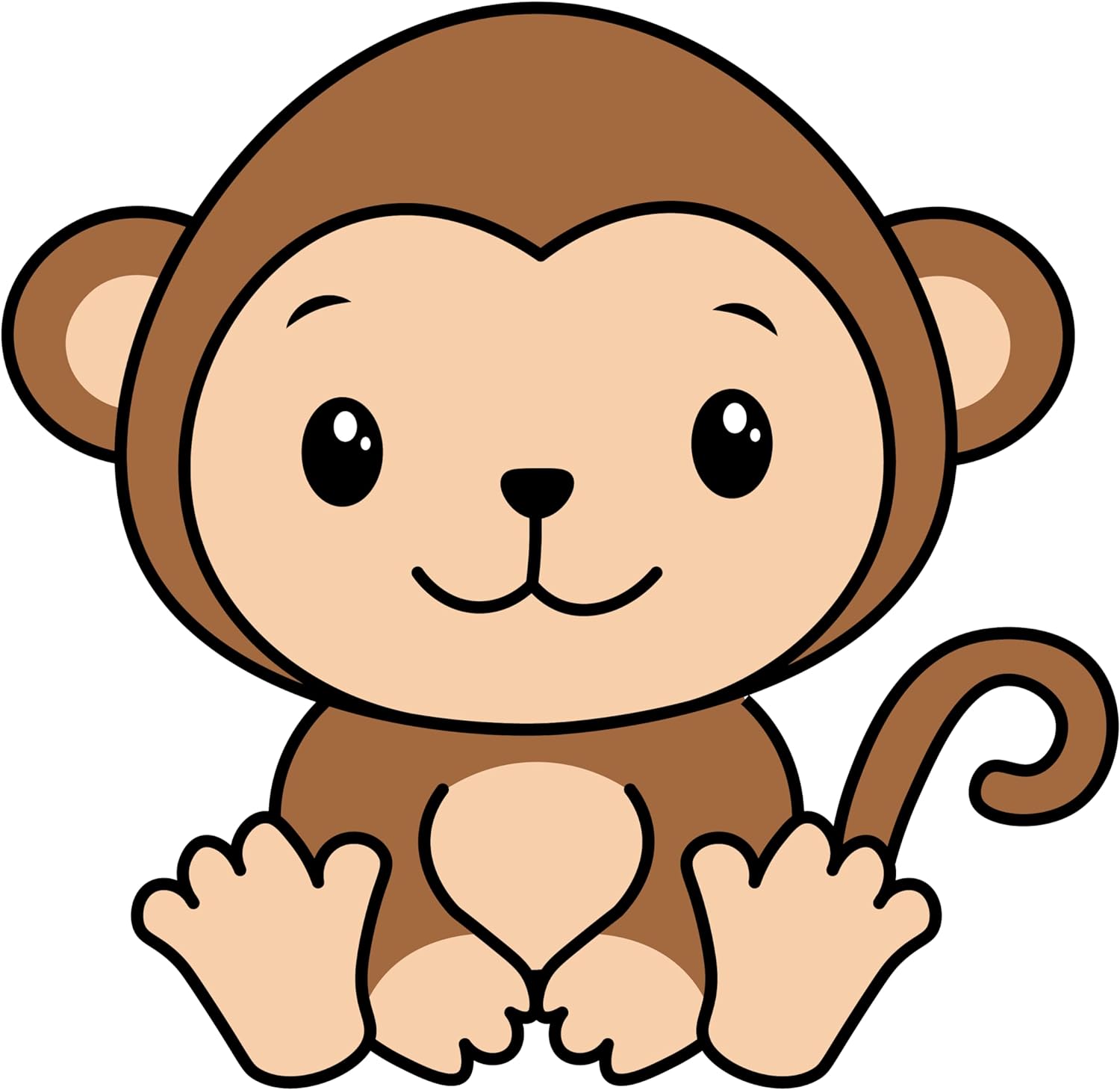 Inspirational Quote Cute Monkey Sitting Motivational Sticker Vinyl Decal Motivation Stickers- 5" Vinyl Sticker Waterproof