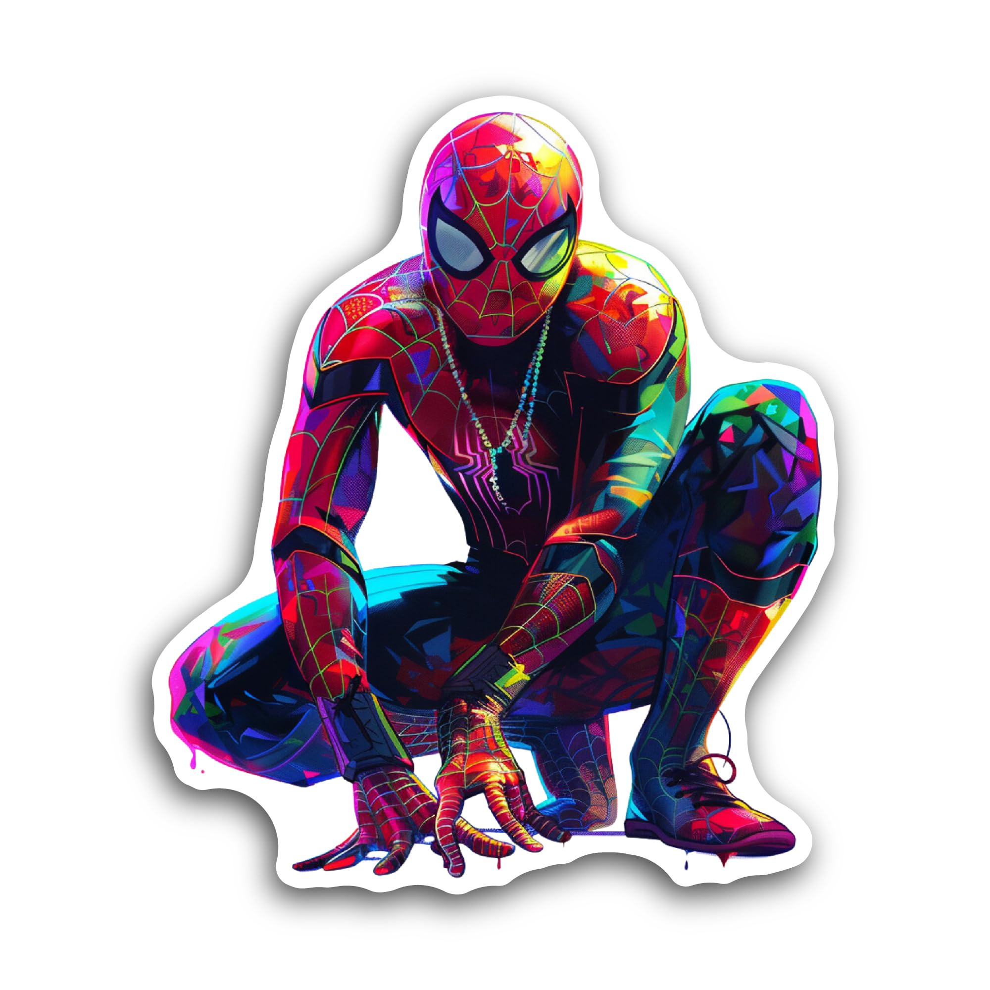 2 (Pieces) 3" and 5" Spiderman Sticker, Waterproof Vinyl Decals for Many Purpose Like Cars, Trucks,
