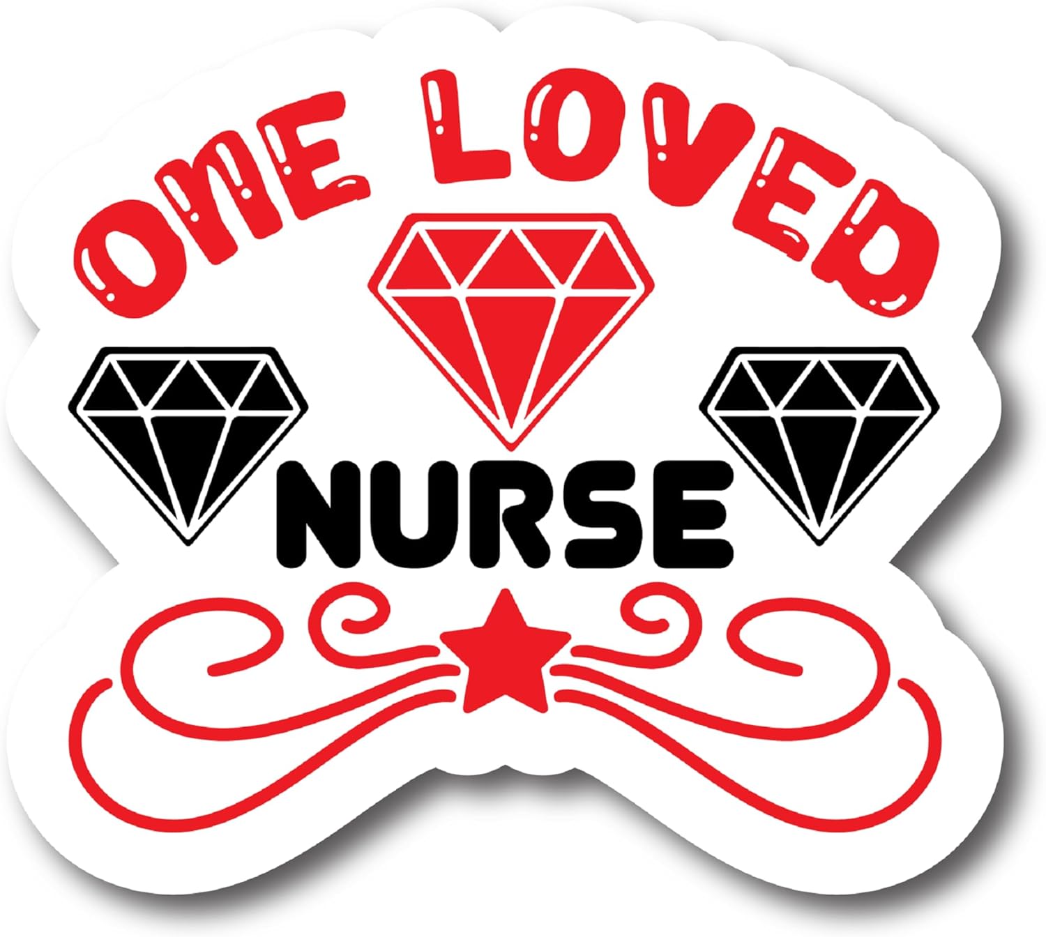Inspirational Quote One Loved Nurse Motivational Sticker Vinyl Decal Motivation Stickers- 5" Vinyl Sticker Waterproof