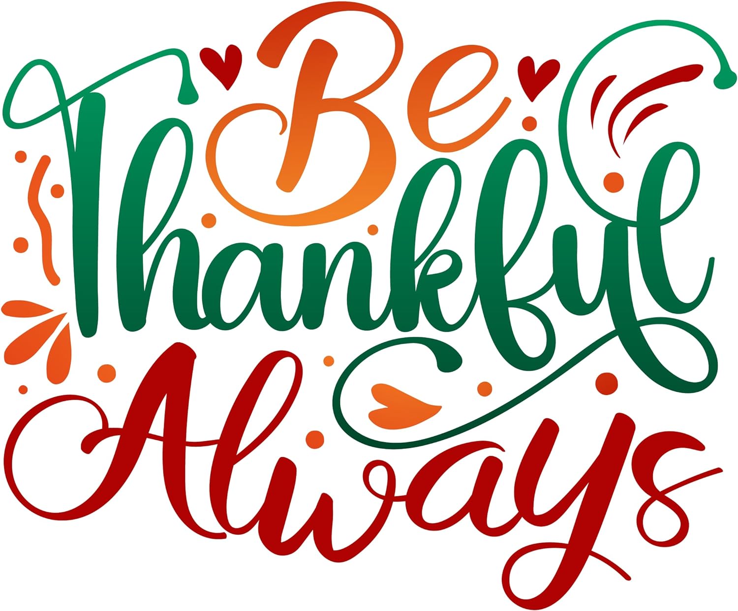 Inspirational Quote Be Thankful Always Pretty Gift Motivational Sticker Vinyl Decal Motivation Stickers- 5" Vinyl Sticker Waterproof