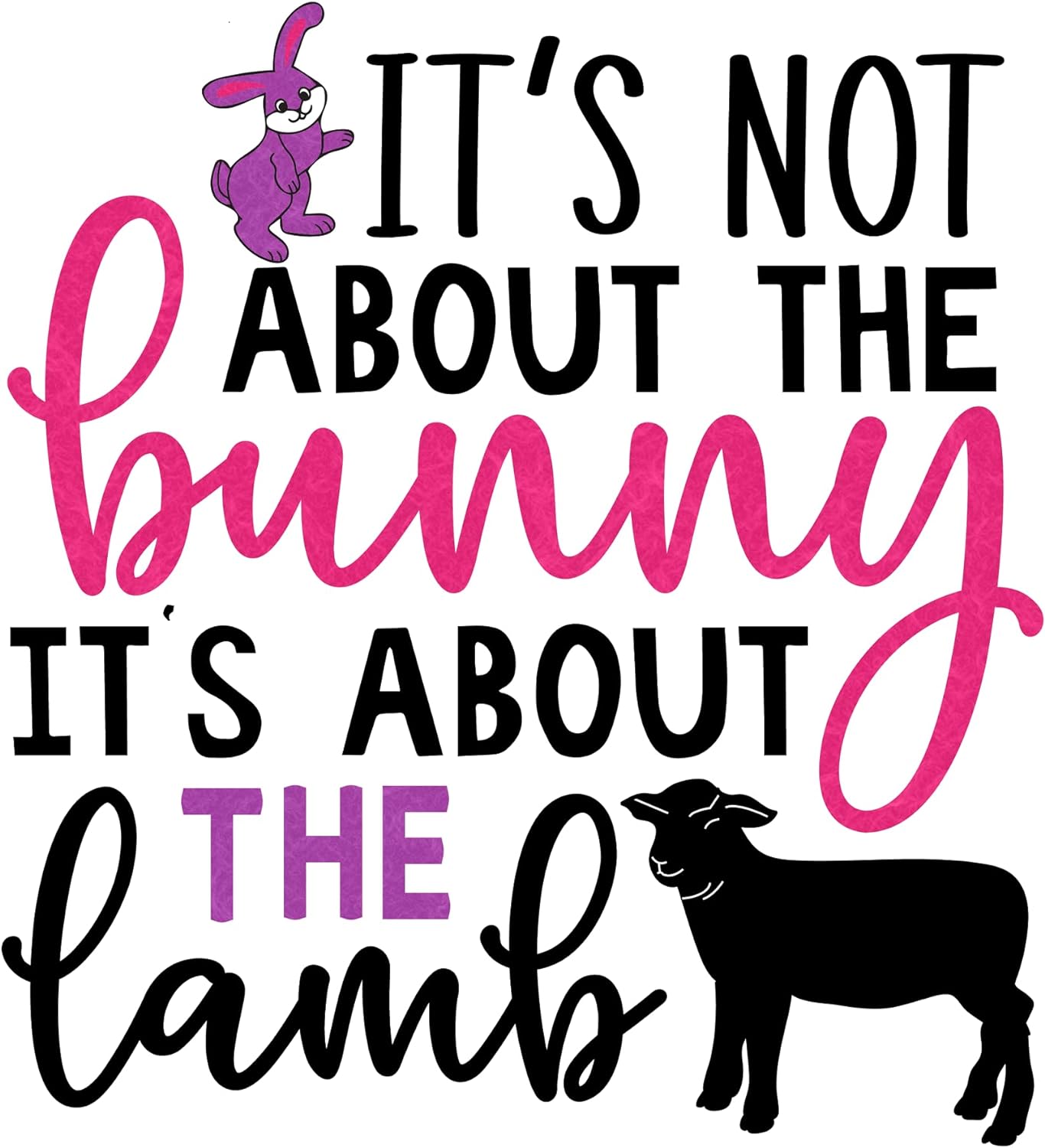 Inspirational Quote "It's Not About The Bunny It's About The Lamb" Motivational Sticker Vinyl Decal Motivation Stickers- 5" Vinyl Sticker Waterproof