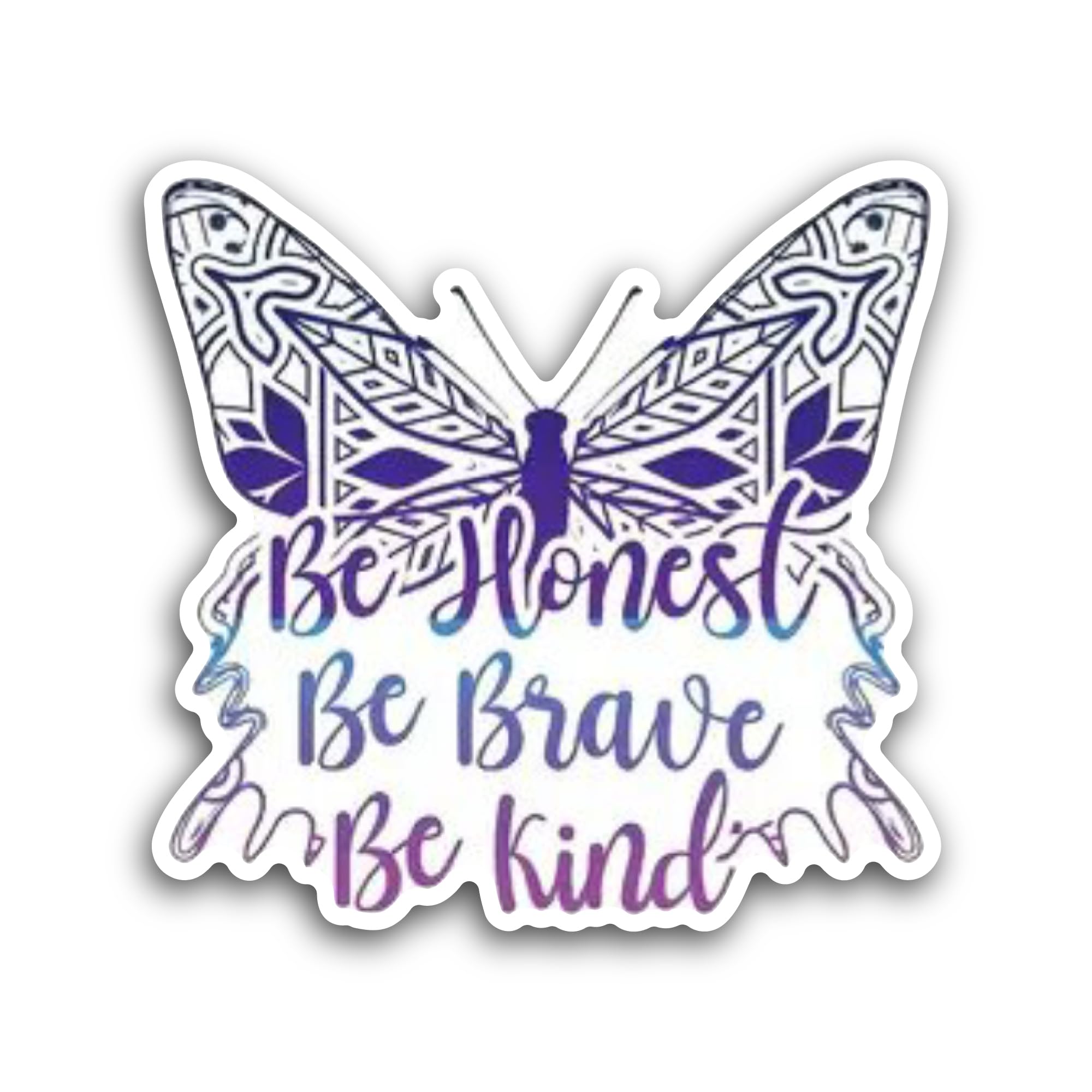 2 (Pieces) 3" and 5" Be Honest Be Brave Be Kind Letter Sticker, Waterproof Vinyl Decals for Many Pur