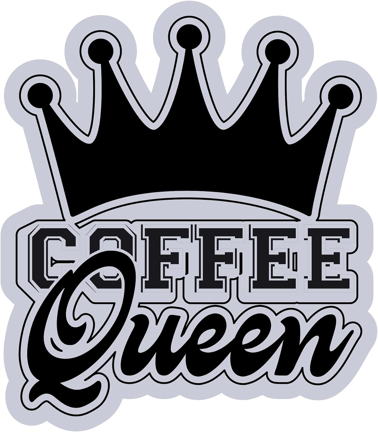 Inspirational Quote "Coffee Queen" Motivational Sticker Vinyl Decal Motivation Stickers- 5" Vinyl Sticker Waterproof