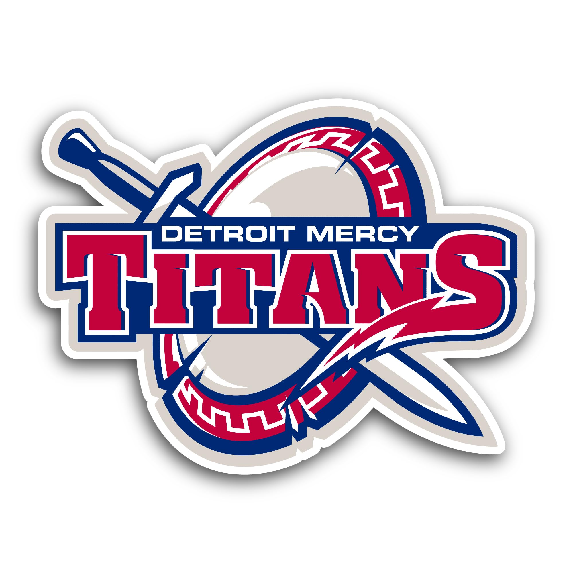 2 (Pieces) 3" and 5" Detr0it Mercy Titans Sticker, Waterproof Vinyl Decals for Many Purpose Like Car