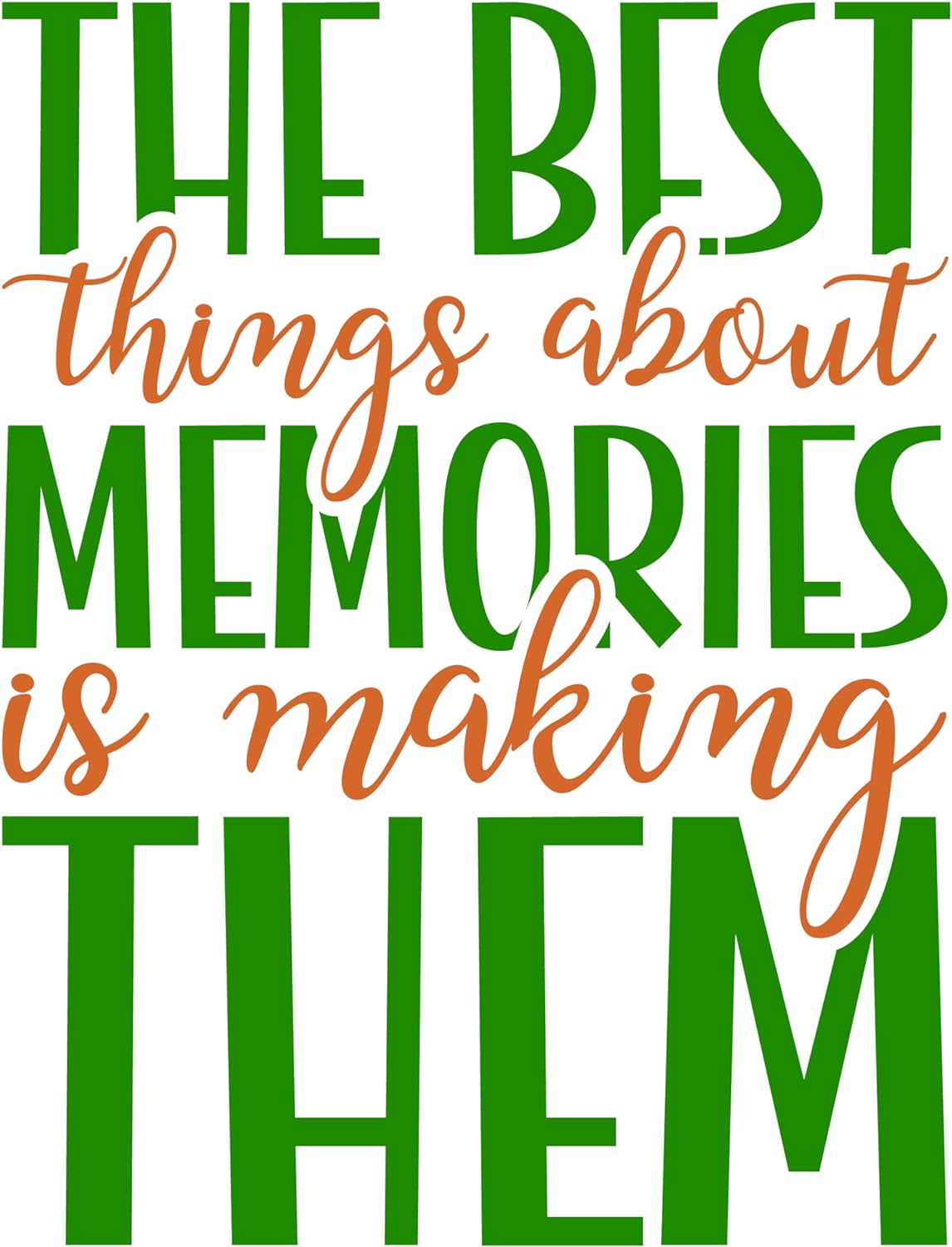 Inspirational Quote "The Best Things About Memories is Making Them" Motivational Sticker Vinyl Decal Motivation Stickers- 5" Vinyl Sticker Waterproof