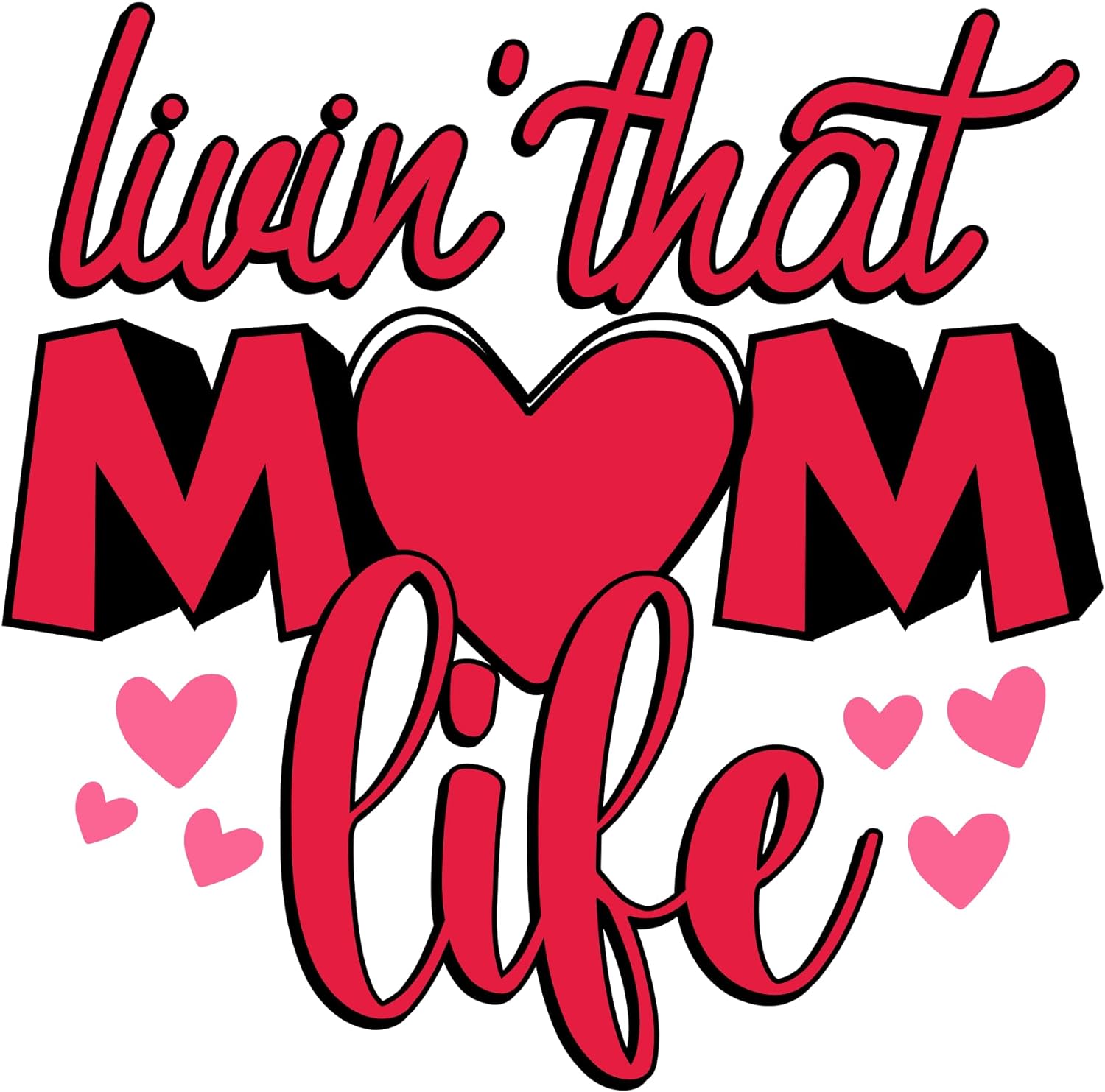 Inspirational Quote "Livin That Mom Life" Motivational Sticker Vinyl Decal Motivation Stickers- 5" Vinyl Sticker Waterproof
