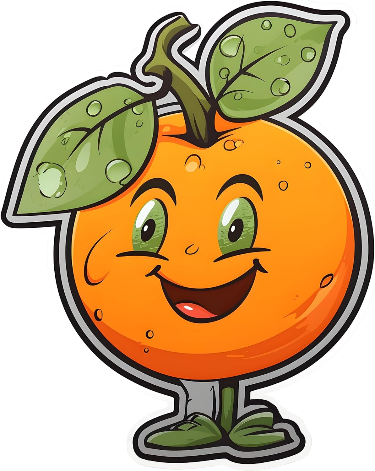 Inspirational Quote Cute Smily Orange Fruit Motivational Sticker Vinyl Decal Motivation Stickers- 5" Vinyl Sticker Waterproof